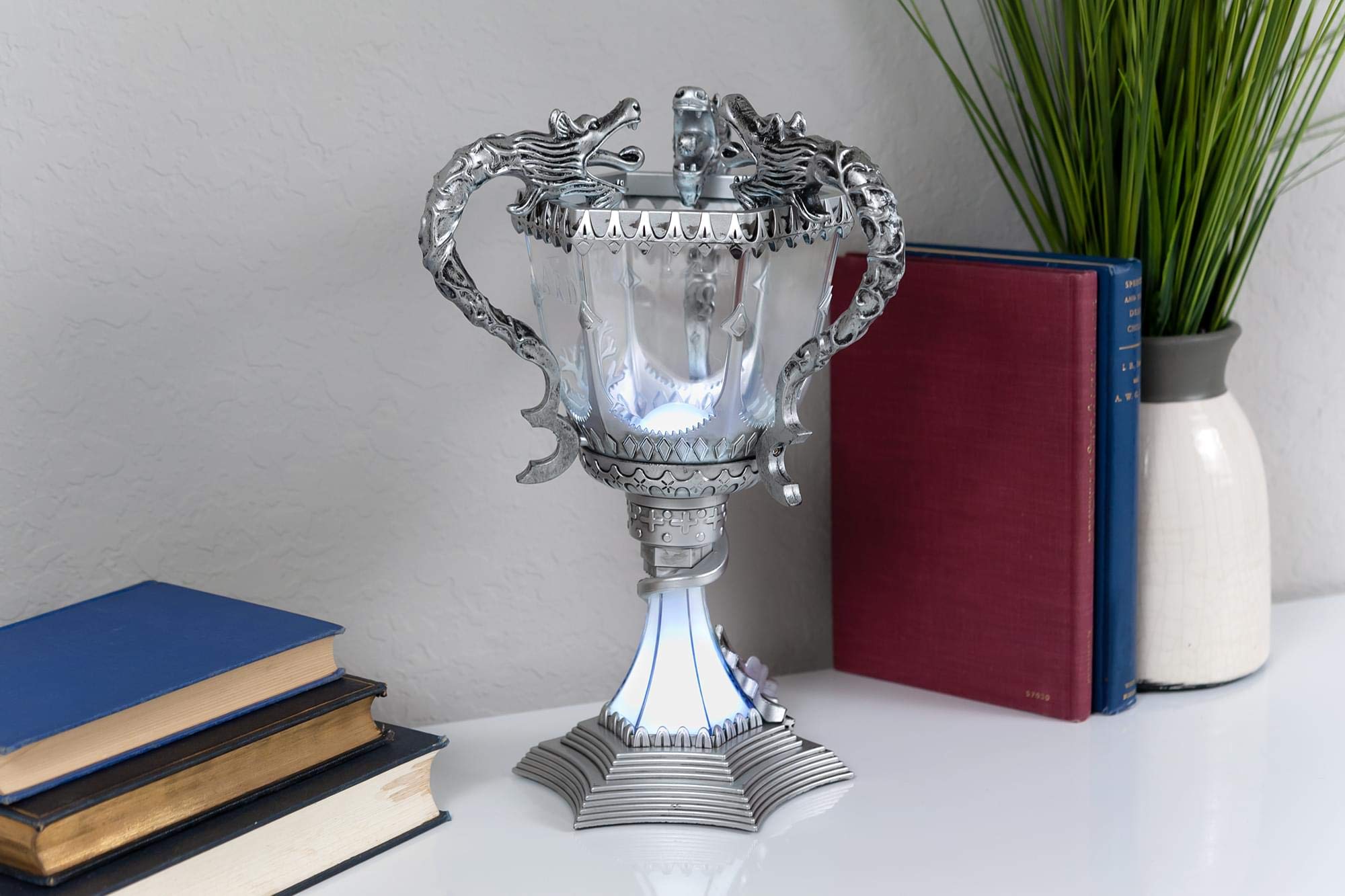 Harry Potter Triwizard Cup Mood Light - 13-Inch LED Lamp, Silver, Plastic, Model 13018