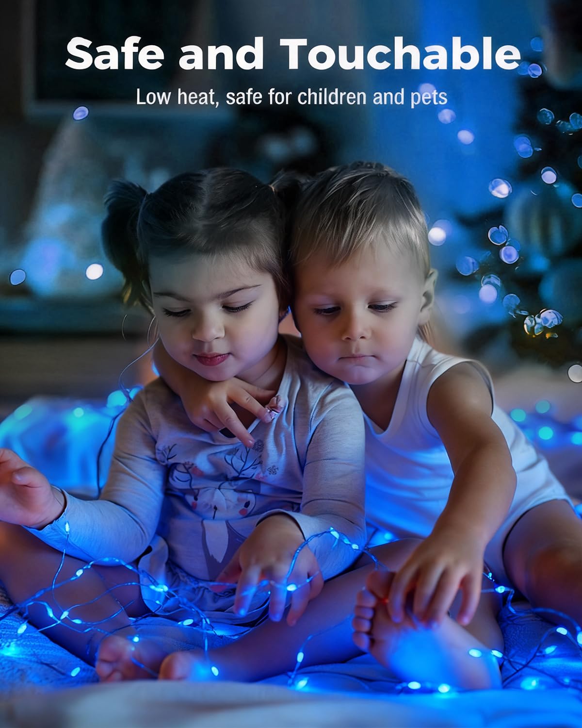 Btfarm 12 Pack Fairy Lights Battery Operated  7Ft 20 Led Mini String Lights Waterproof Silver Wire For Mason Jars Centerpiece Table Crafts Bedroom Christmas Decoration  Blue