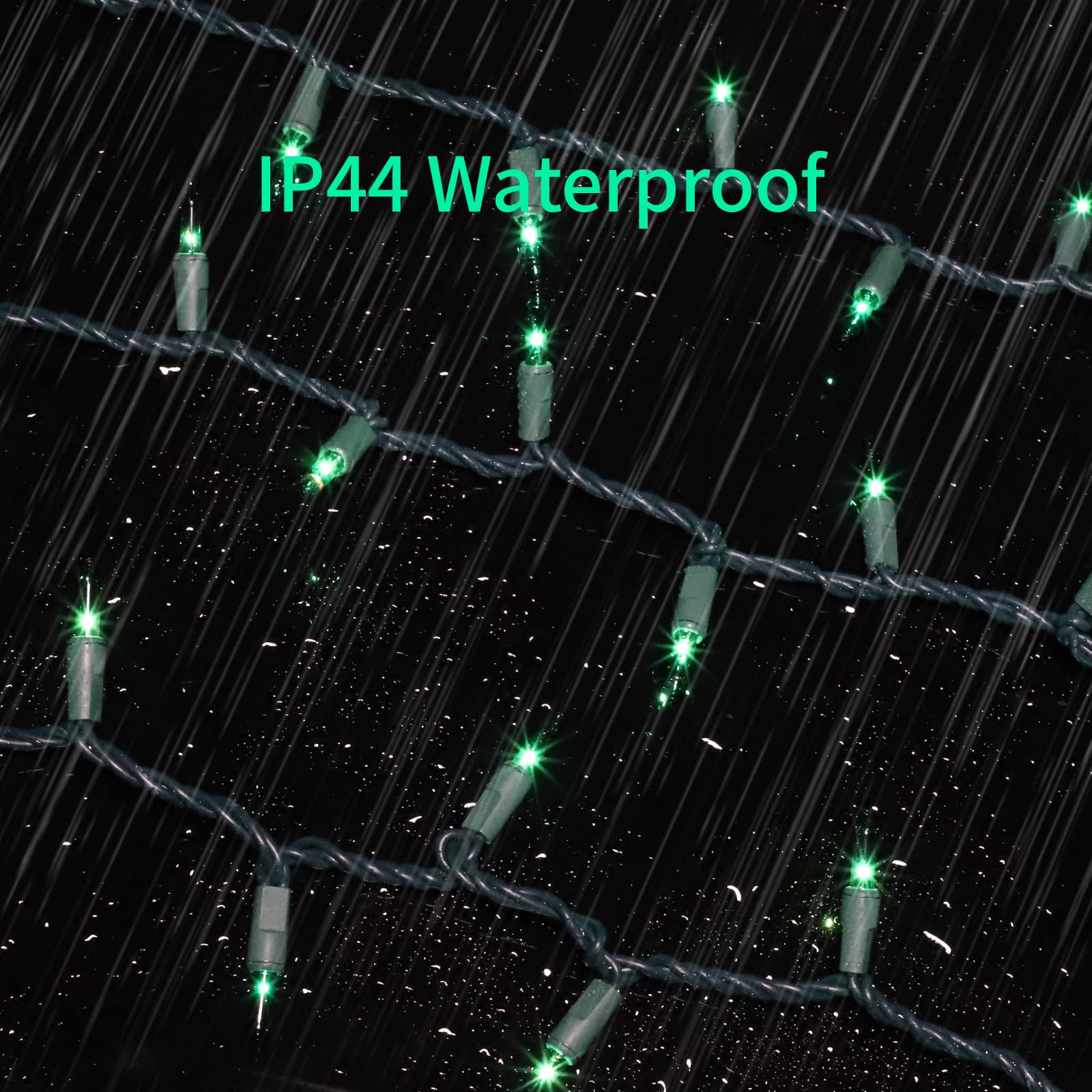 GLOWNOVA 100 Mini String Lights, Incandescent Green Wire, Plastic, Model HP-100-2/SB, Indoor Christmas Tree Decoration