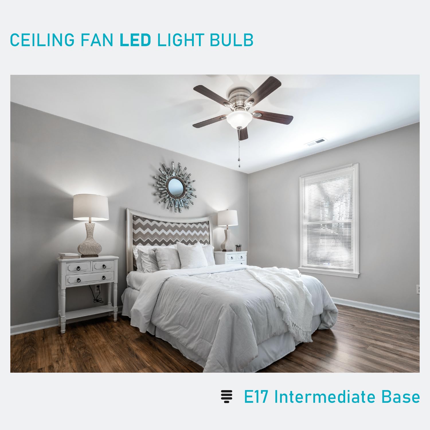 Maelsrlg E17 LED Bulb, 6W (60W Equivalent), Daylight White 5000K, G14 Globe, 600 Lumens, Non-Dimmable, Pack