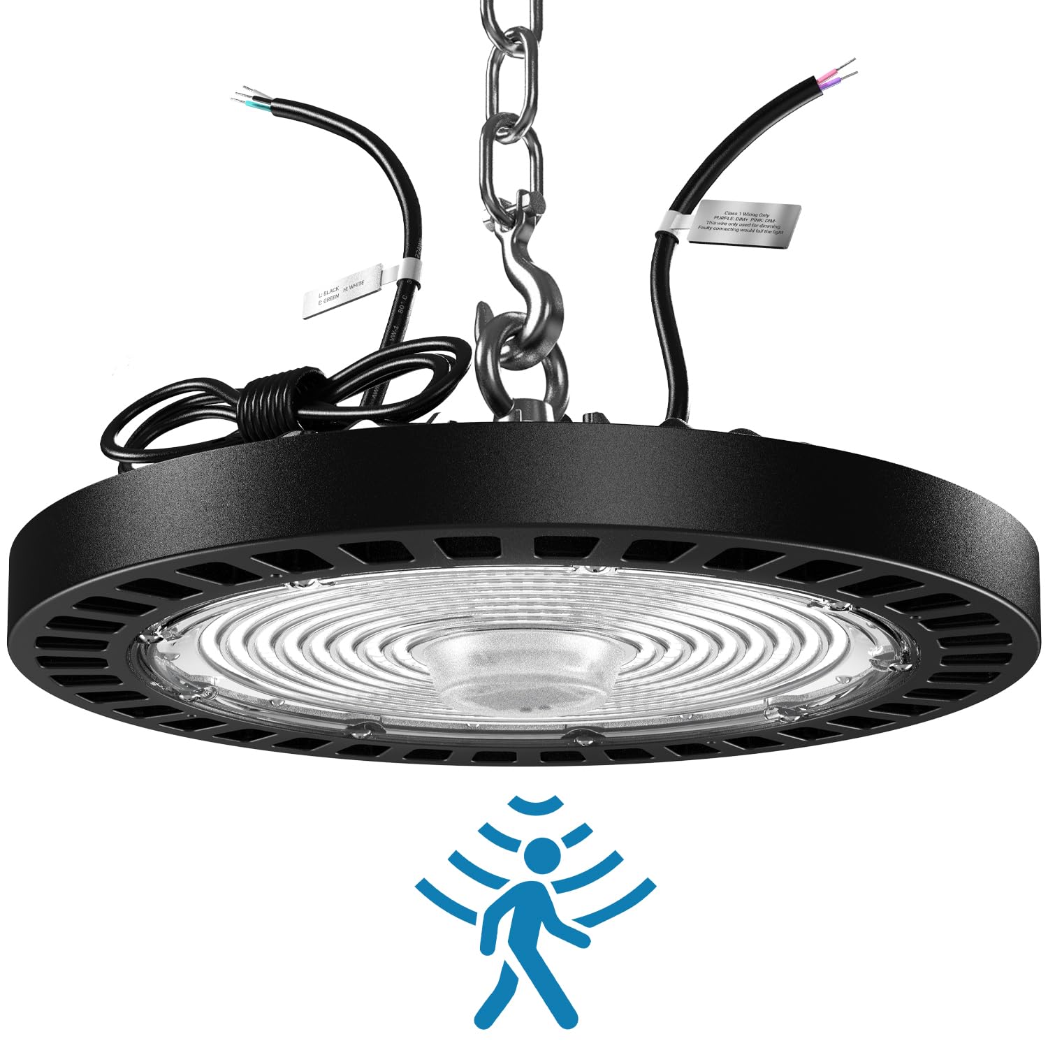 Sunco High Bay LED Shop Light with Motion Sensor, for Garage or Workshops with Wireless Remote, 200W, 30000 Lumens, 5000K Daylig