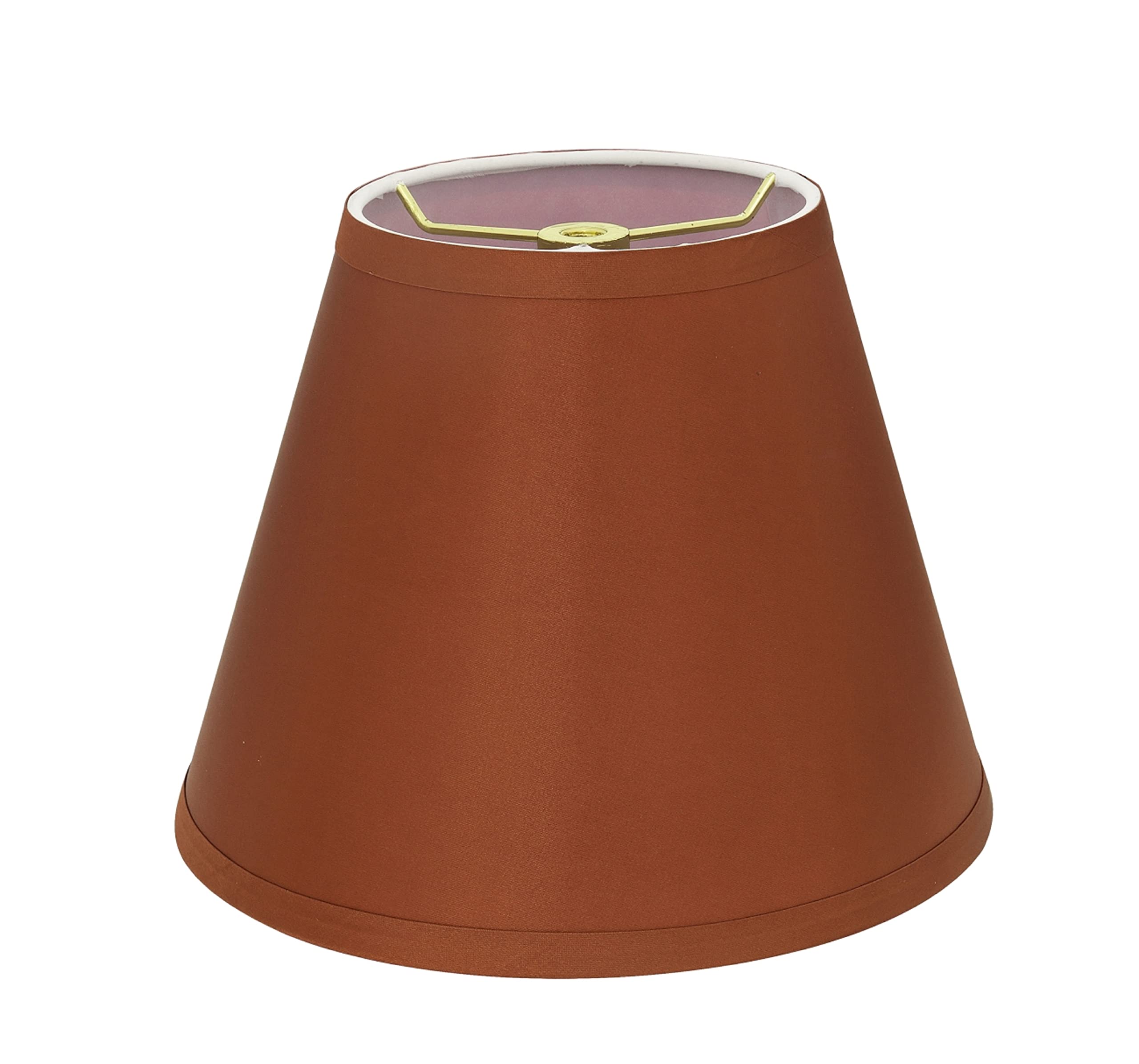 Aspen Creative 32193A Transitional Empire Shape Spider Construction Lamp Shade, Burnt Orange, 6&quot; Top x 12&quot; Bottom x 9&quot; Slant Height