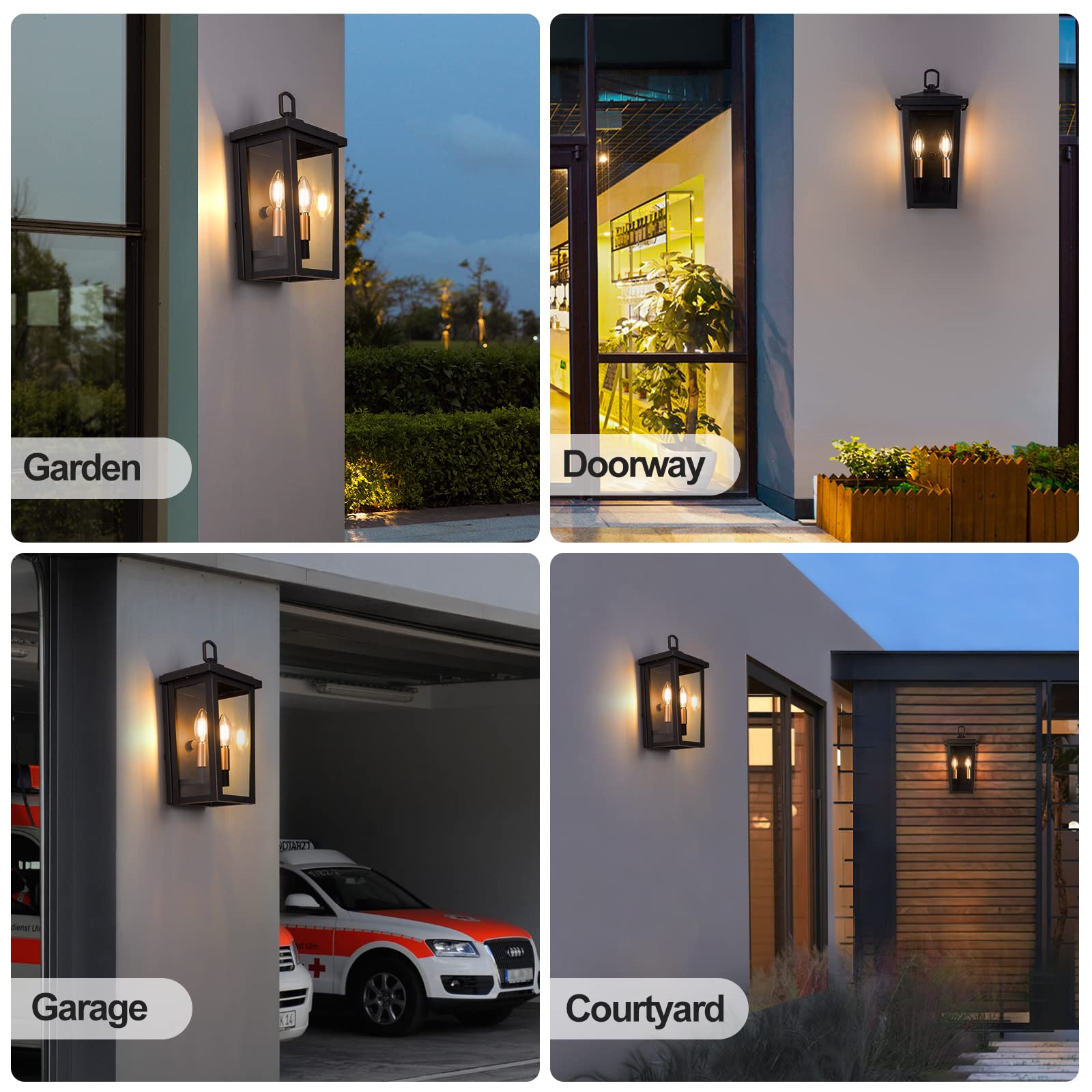 Danbee Outdoor Light Fixture,Oil Rubbed Bronze Wall Sconce,Wall Mount Porch Lights With Anti-Rust Waterproof Outdoor Wall Lantern For Lighting Exterior Garage Doorways Porches Patios