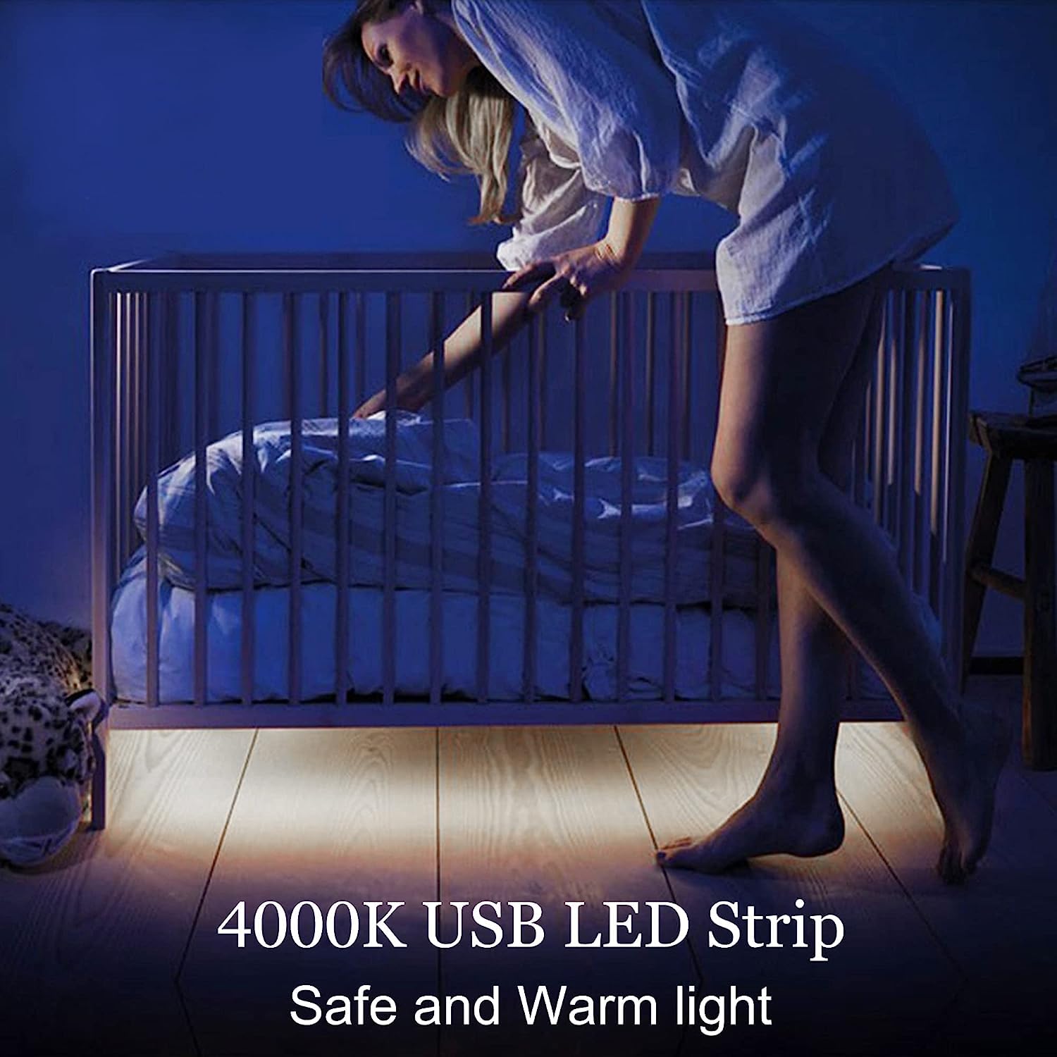 dephen 5V LED Strip Lights, 4.9ft, 480 LEDs, Dimmable, Natural White, USB, Flexible COB, Model HH-SCOBNW-320-5