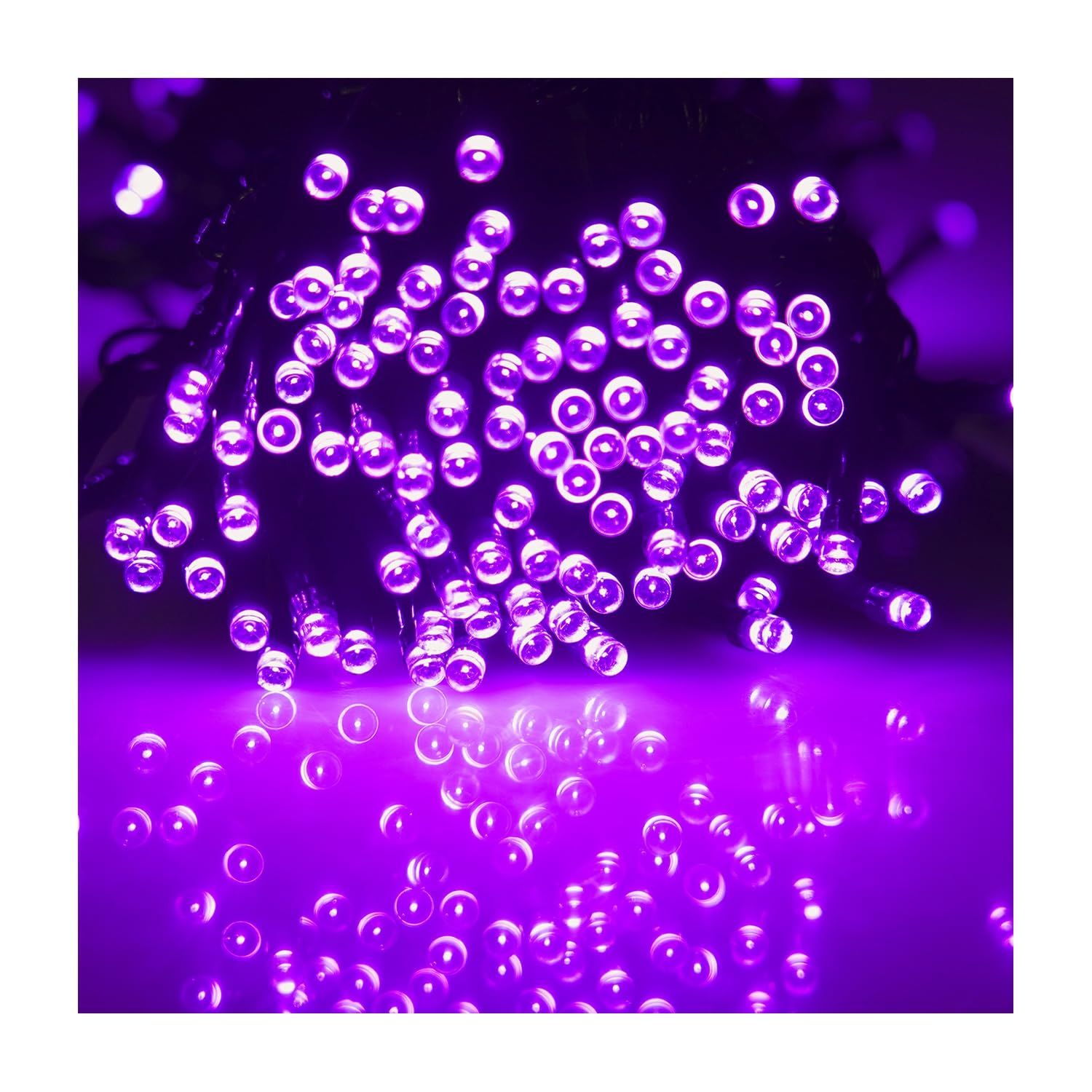 WATERGLIDE 1000 LED Halloween String Lights, 328 FT, Green Wire, Waterproof, Remote & 8 Modes, Purple, Model CL-1000C