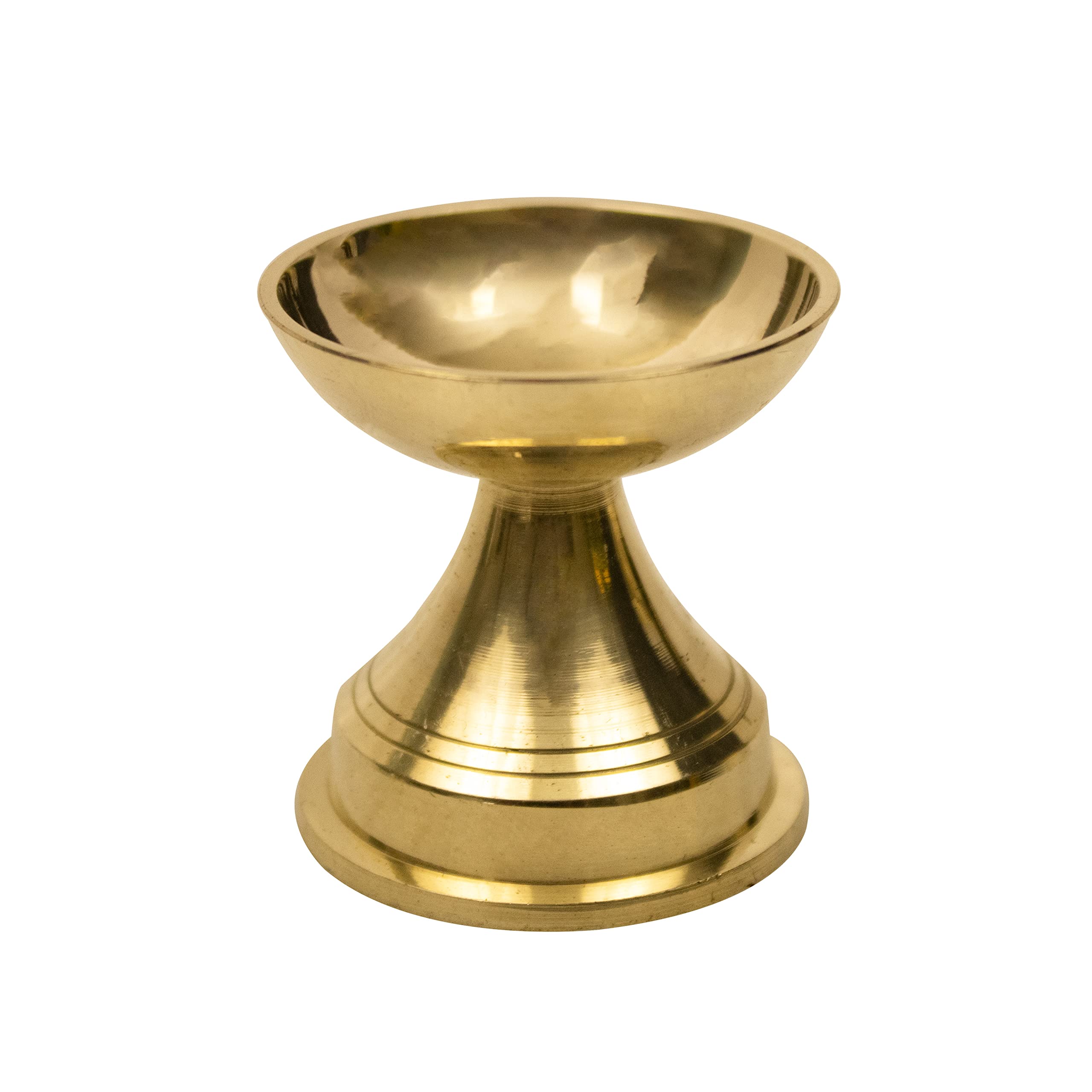 Spillbox Traditional Brass Diya for Puja | Pooja Aarti | Arti Deepak Deepam Oil Lamp for Home Temple Puja Artices Decor Gifts- N