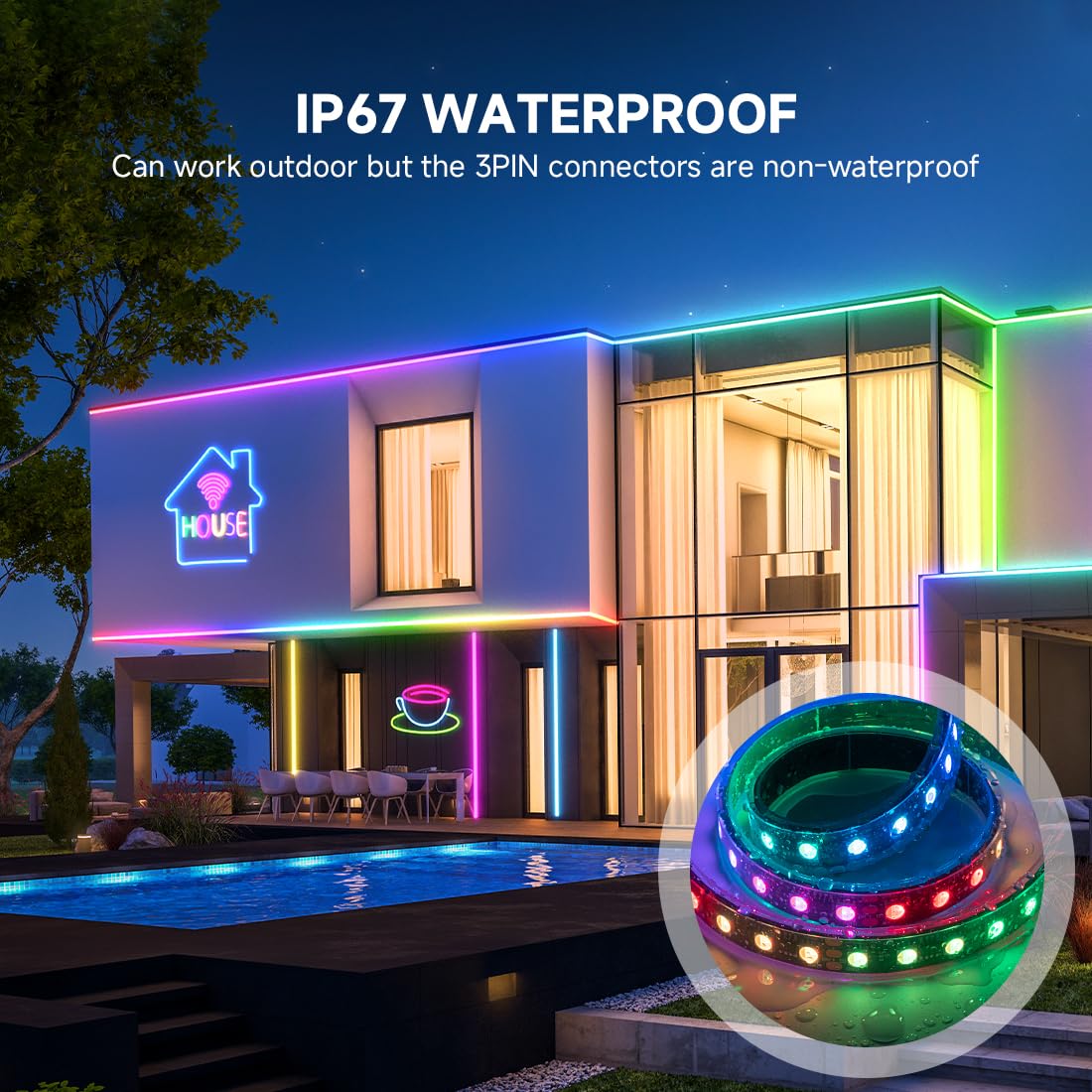 Btf-Lighting Ws2814 Ic Rgbw Rgb+Warm White(Similar Ws2812B) Dc24V 16.4Ft 84Led/M 14Pixel/M 4 Colors In 1 Dream Color Addressable