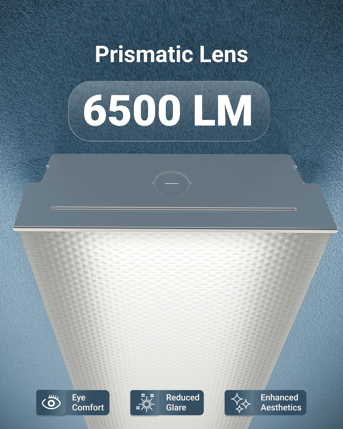 Sunco 4 Pack LED Warehouse Light, 50W, 6500 Lumens, 7 Inch, Polycarbonate, 3 CCT (4000K/5000K/6000