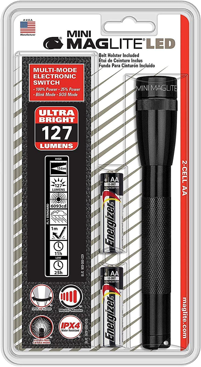Mag Instrument Maglite Flashlight Aluminum 2 Aa Black Case – Lightsdaddy