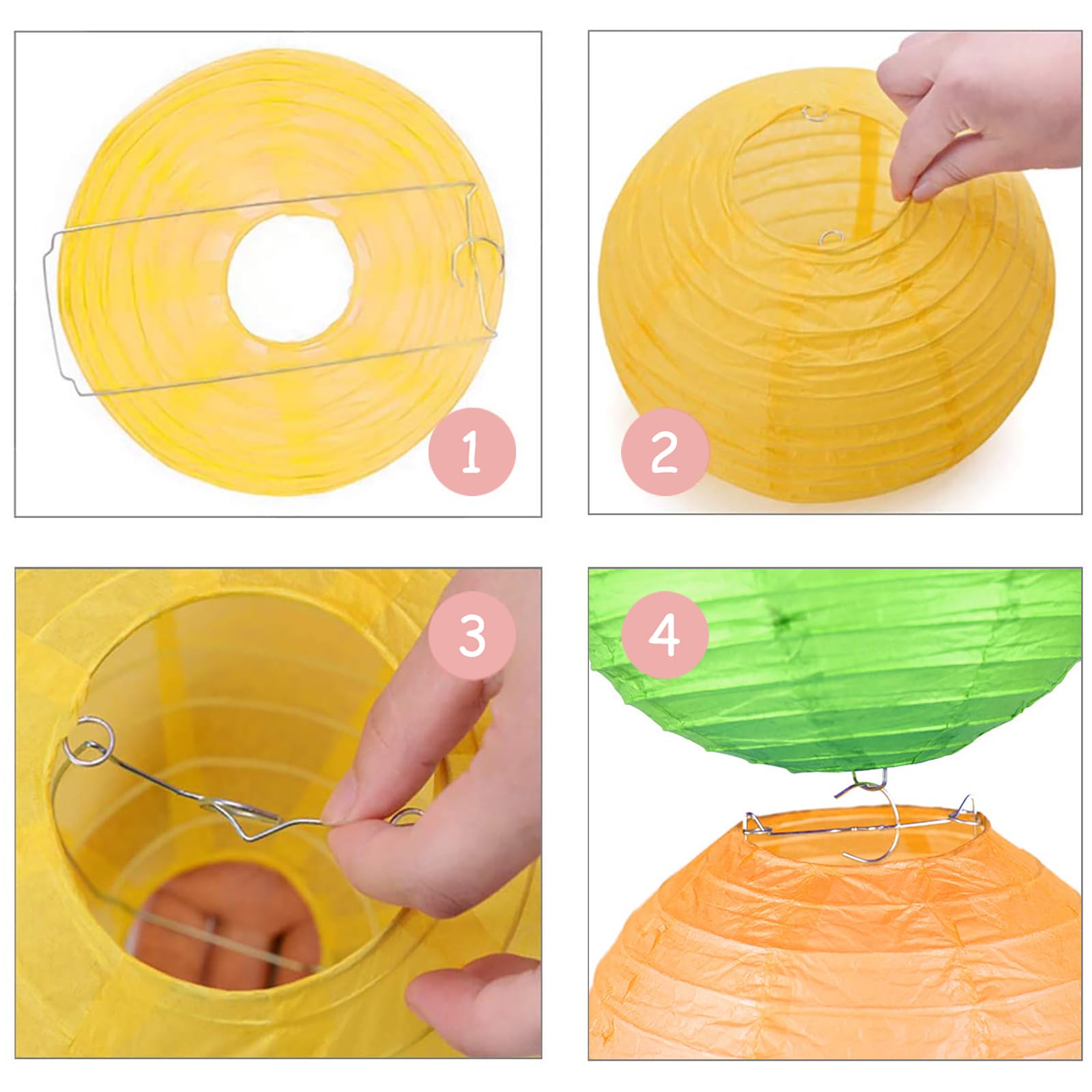 10 Pack 12" Chinese Paper Lanterns Decorative Colorful Chinese Hanging Decorations For Rainbow Party Classroom Ceiling Decoration (Multi-Color, 12-Inch, Set Of 10)