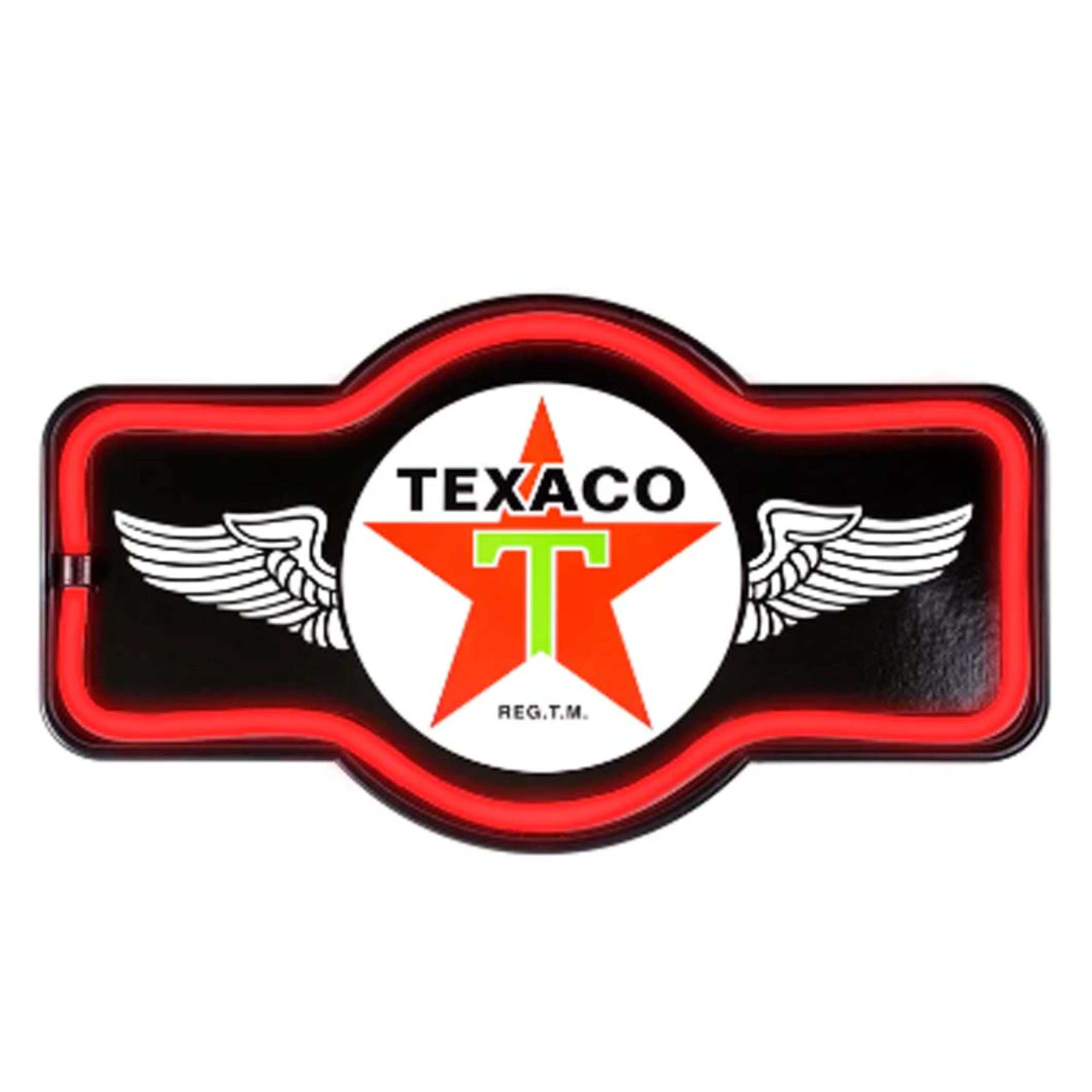 Sott Texaco Oil Gas Station Vintage Sign - Led Neon Light 17X10X3 Inches - Red Plastic Model 1Ar-Mh0-G1Z