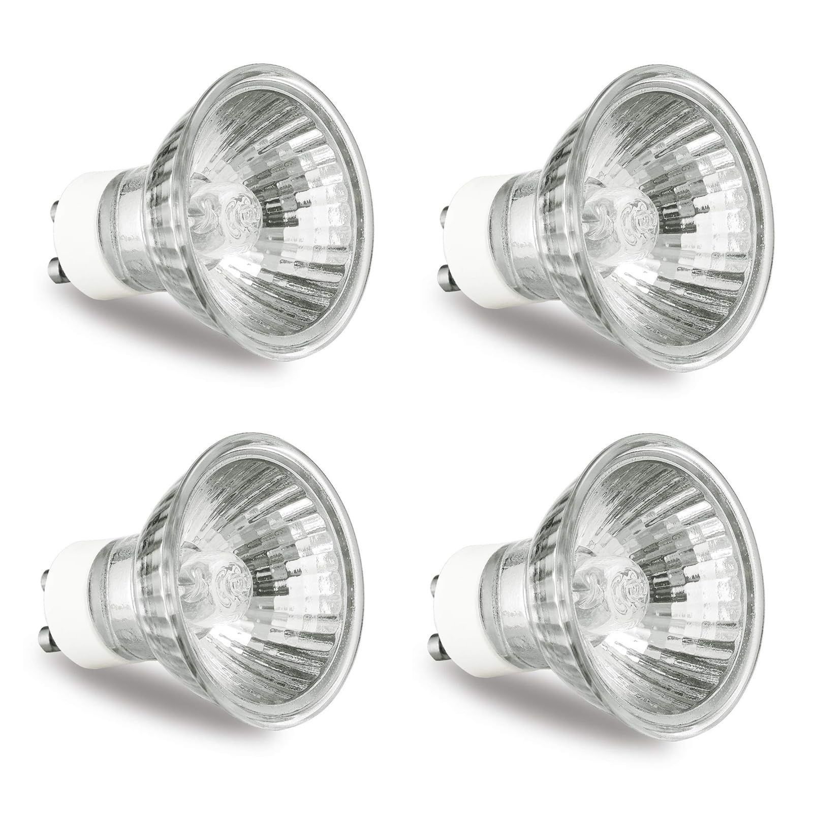Godonlif Gu10 Halogen Bulb 120V 50W Halogen Light Bulbs For Candle Warmer Lamp, Gu10+C, Mr16 With Glass Cover, 2700K Warm White,