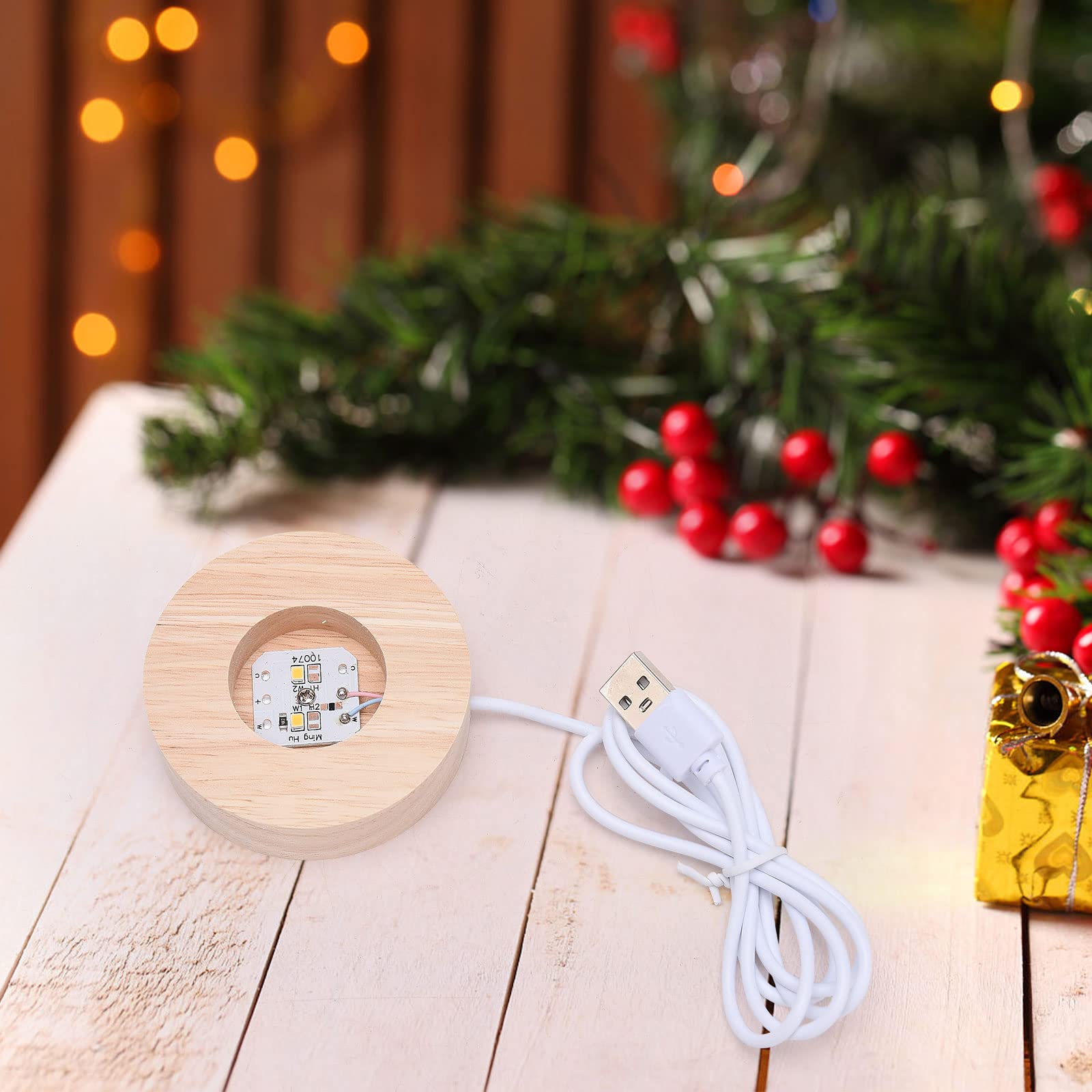 Dniebw 3D Solar System Crystal Ball Night Light For Kids Glass Lamp Space Lamp With Wooden Base Fantasy Decoration Crystal Ball Led Galaxy Planet Nightlight Bedroom Decor