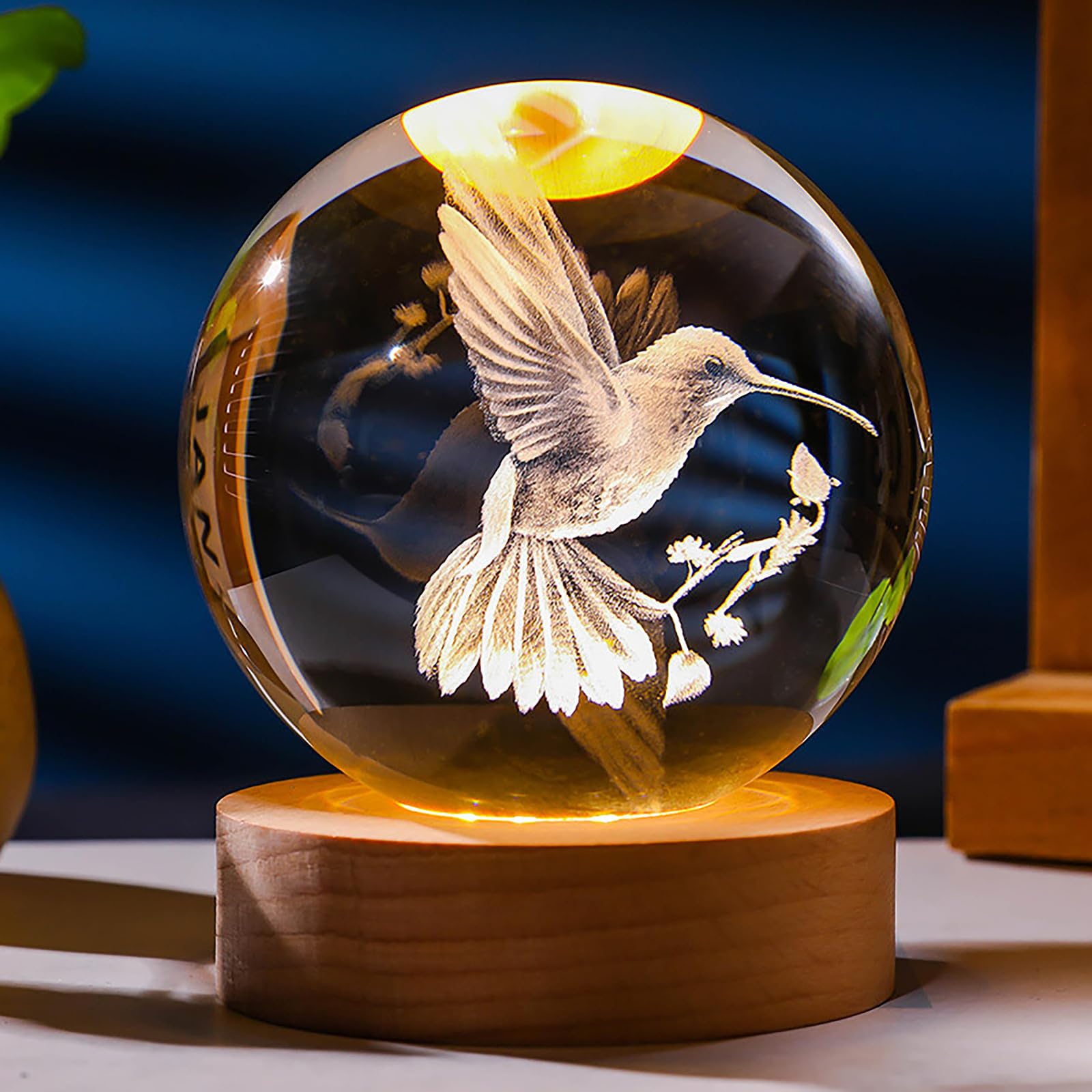 JANARARY Bird Gifts for Kids, Large 3D Bird Lamp, Crystal Bird Night Light 16 Color Changing with Remote Control for Bedroom Dec