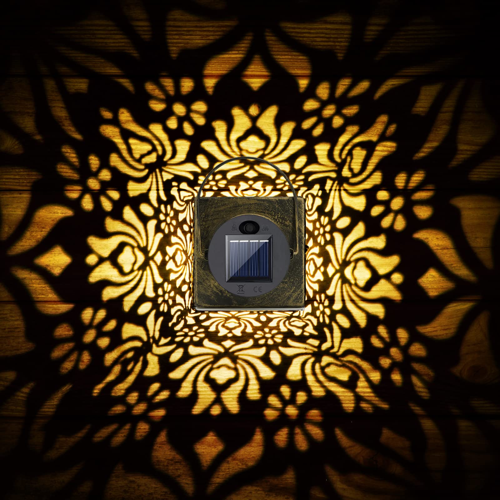 Ywywled Solar Lanterns 2 Pack - Waterproof Metal Garden Lights For Patio, Yard, Decor, Gifts