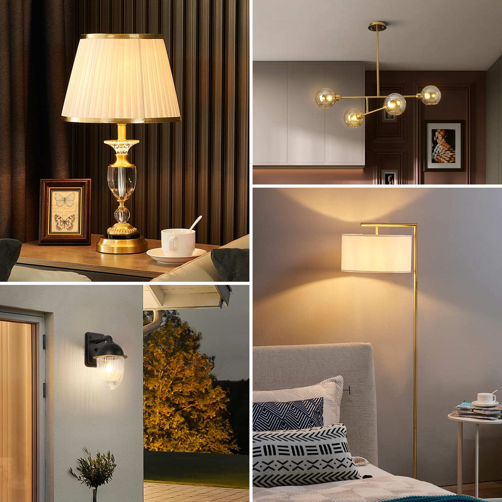A19 E26 Base Dimmable Edison Led Bulb, 4W(40 Watt Equivalent) Stepless Dimming Light Bulbs 400Lm, 4000K Neutral White, Vintage C