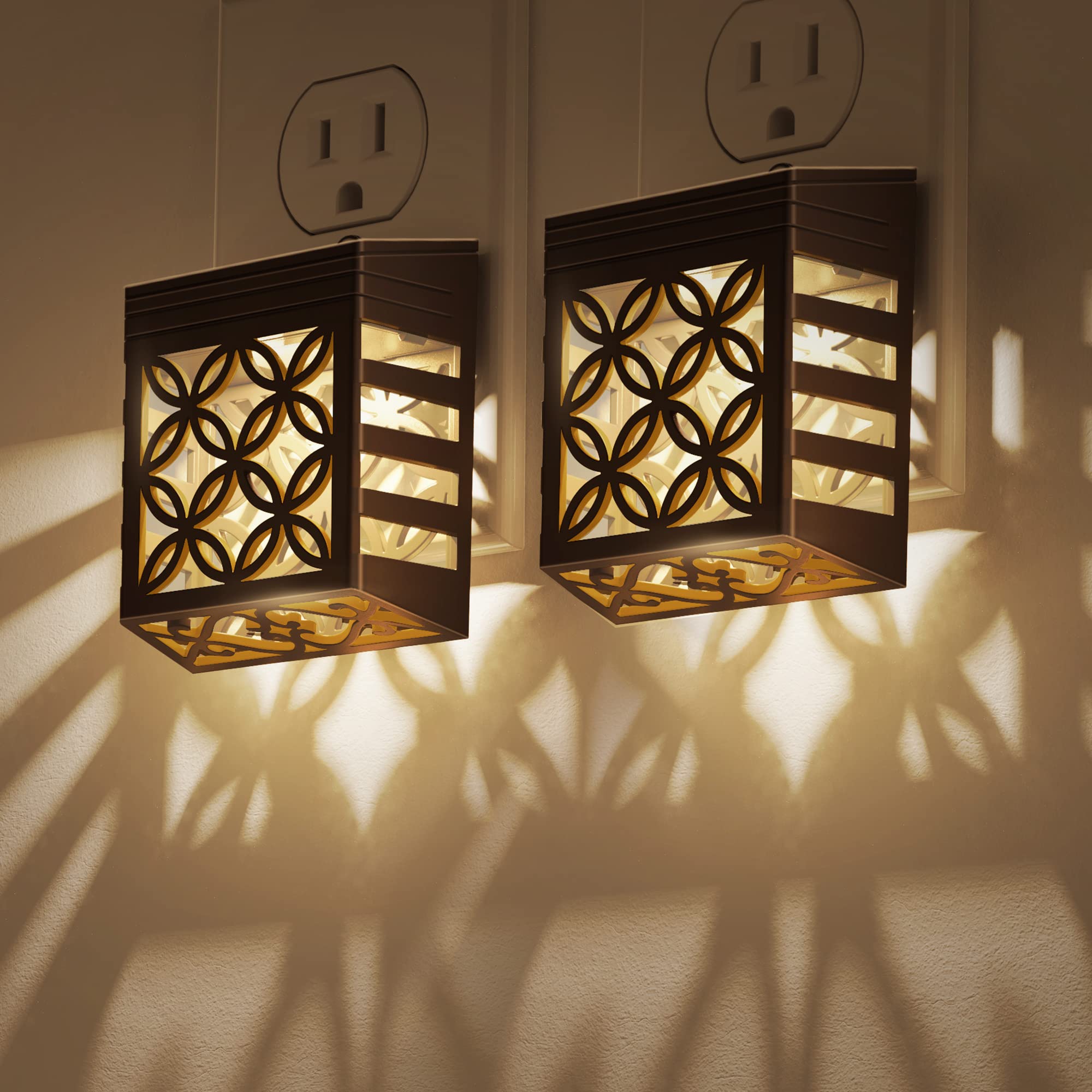 DORESshop Plug in Night Lights [2 Pack], Night Lights, Night Lights Plug Into Wall, Dusk to Dawn Sensor, Adjustable Brightness, 