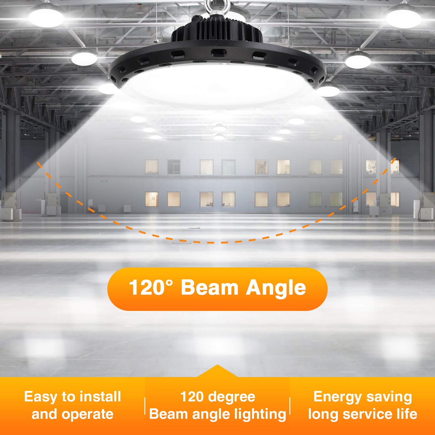 Chmlt 100W Ufo Led High Bay Light 15000Lm 5000K - Replace 400W Hps/Mh