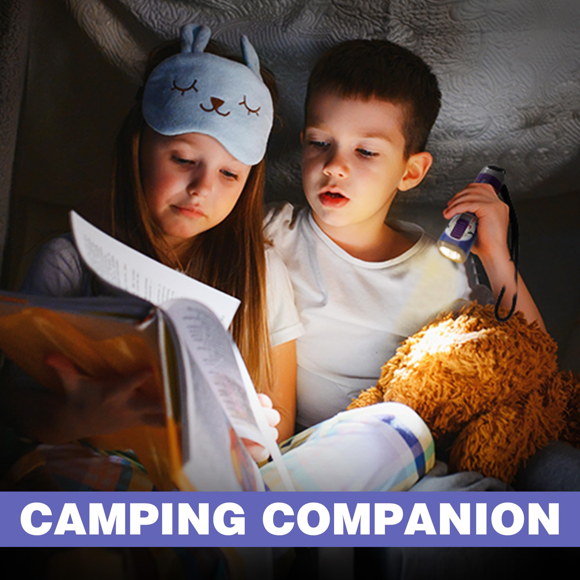 Everbrite Halloween Flashlights Halloween Gifts, Small Led Flash Light Handheld Torch With Lanyard 3Aaa Battery Included, 1 Pack