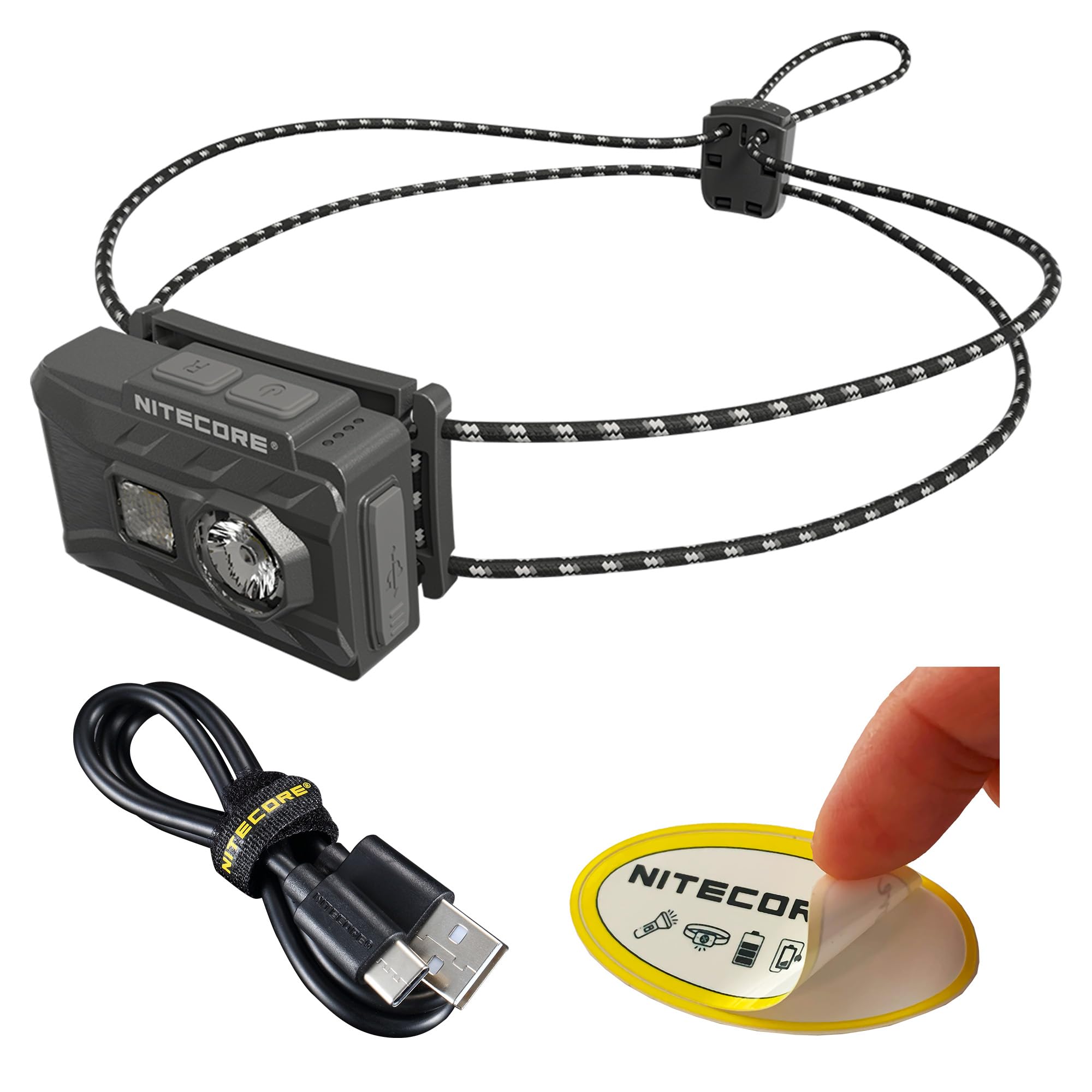 Nitecore Nu20 Classic Ultralight Headlamp, 360 Lumen Usb-C Rechargeable Lightweight For Backpacking, Camping, Running With Auxil