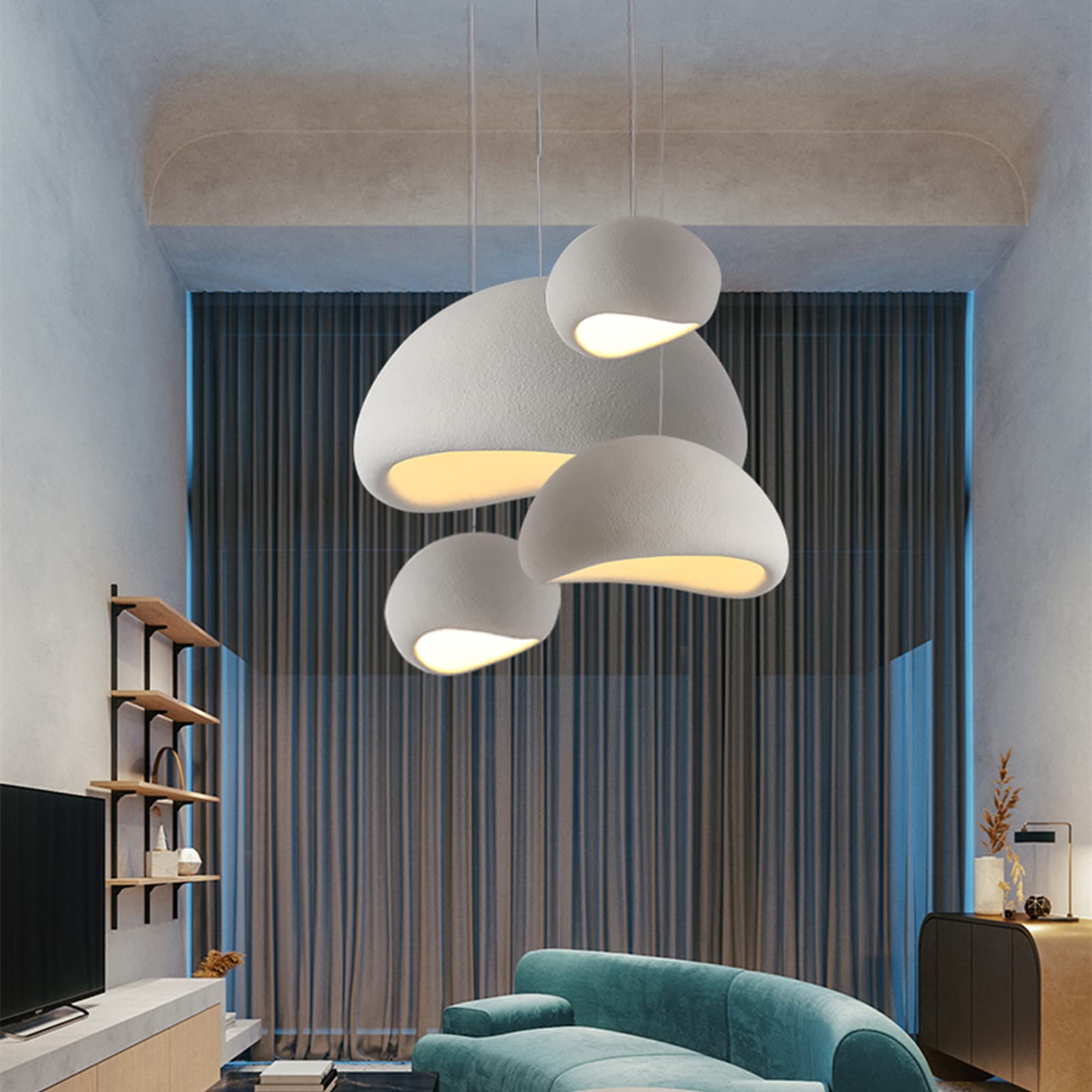 Jaymp 60Cm Modern Pendant Light For Dining Room Kitchen Island Hallway Restaurant Hanging Lamp E26 Base Japanese Wabi-Sabi Style