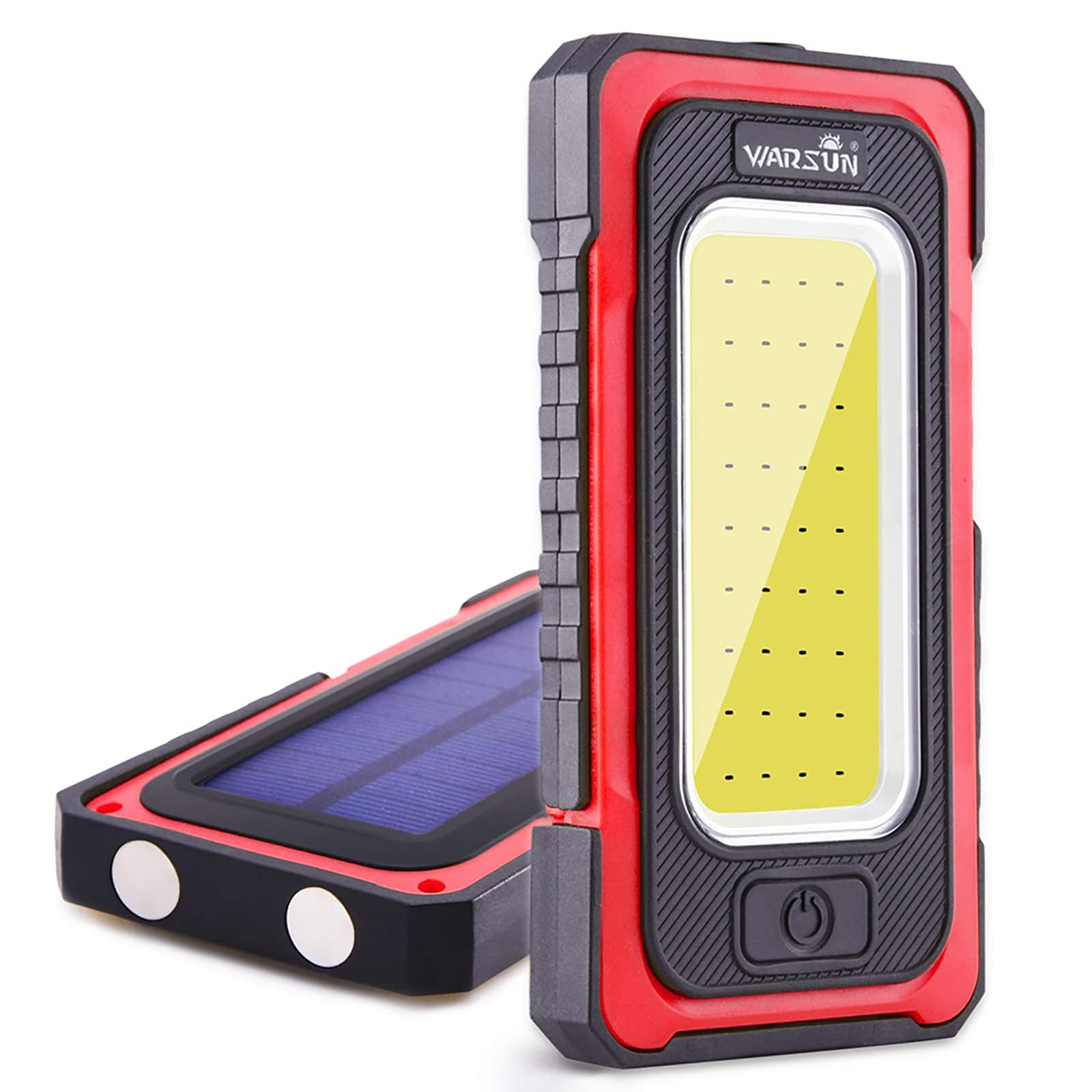 WARSUN Rechargeable Portable Magnetic Work Light, LED Flood Light Waterproof for Outdoor Camping Hiking Emergency Car Repairing