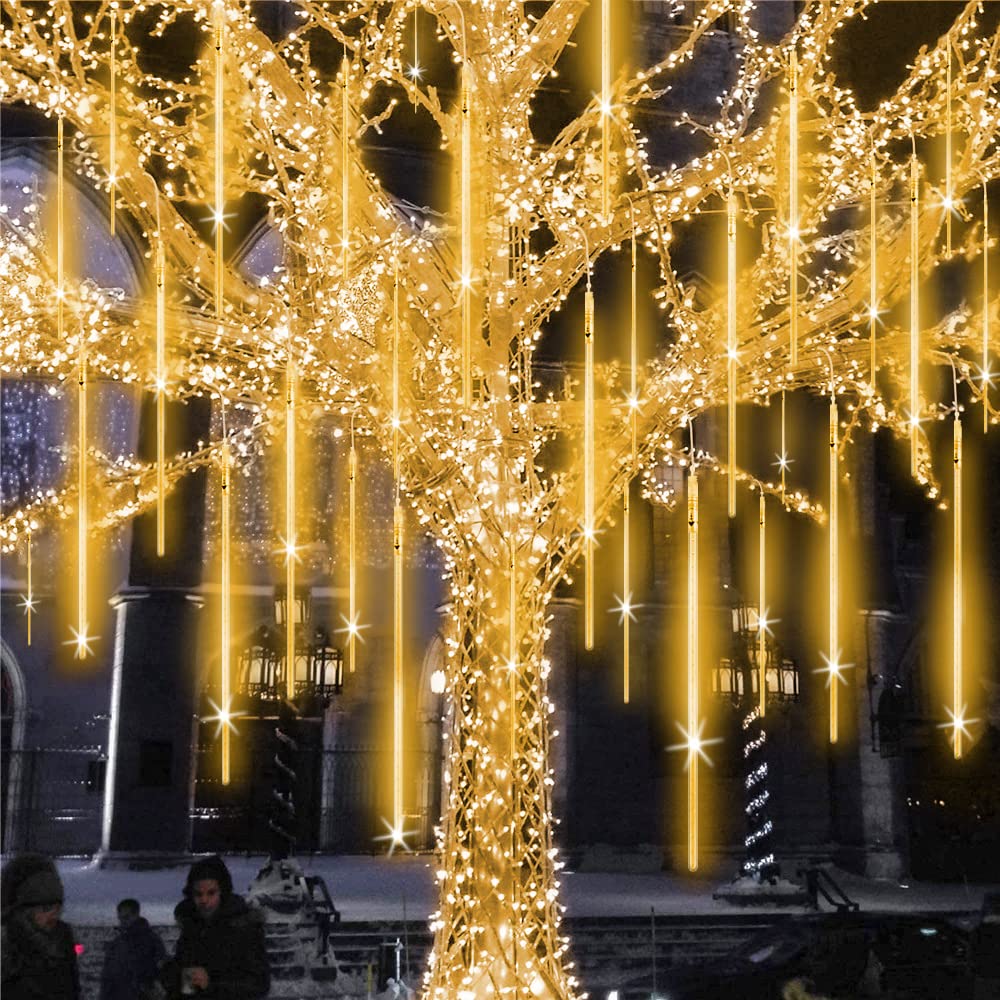 Meteor Shower Lights Outdoor Christmas Light UL Certified 20 Inch 20 Tubes 1080 LED Falling Rain Drop Lamp Snowfall Icicle Casca