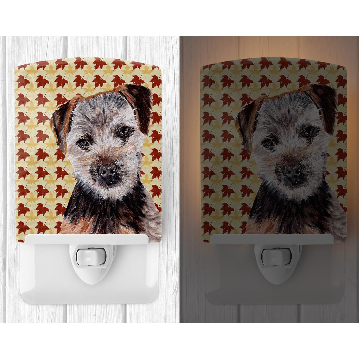 Carolines Treasures Night Light, Norfolk Terrier Puppy, Ceramic, Multicolor, 6x4x3in, Model SC9687CNL