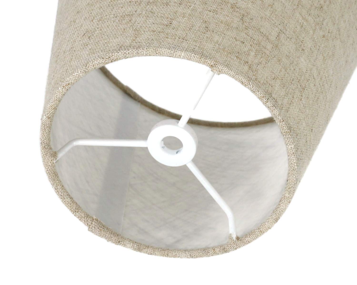 Urbanest Hardback Empire Lamp Shade, 5x9x8.5 inches, Natural Flax Linen, Set of 2, Model 9-inch-shade-unpleated