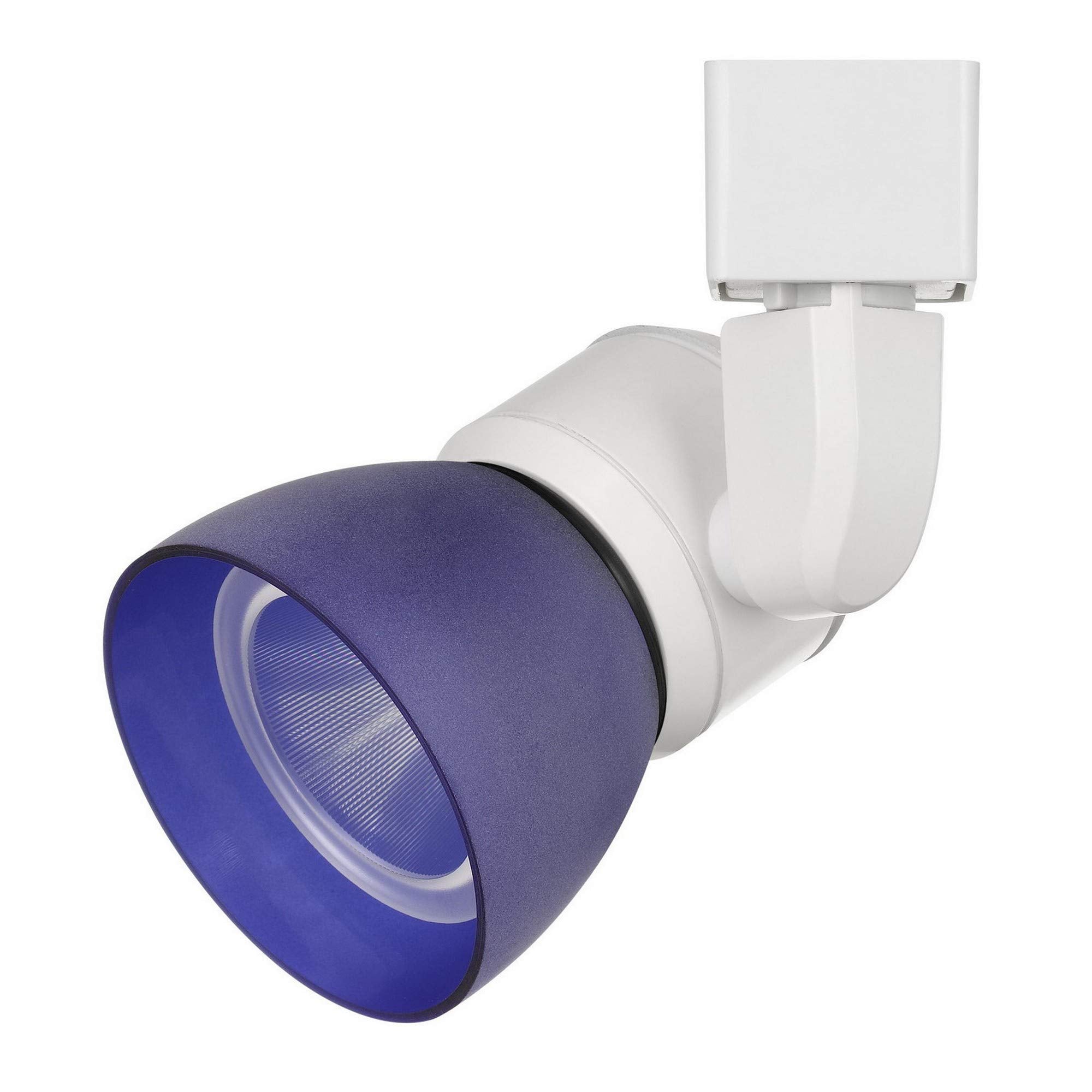Benzara 10W LED Track Fixture, Metal & Polycarbonate, Model BM220628, White and Blue