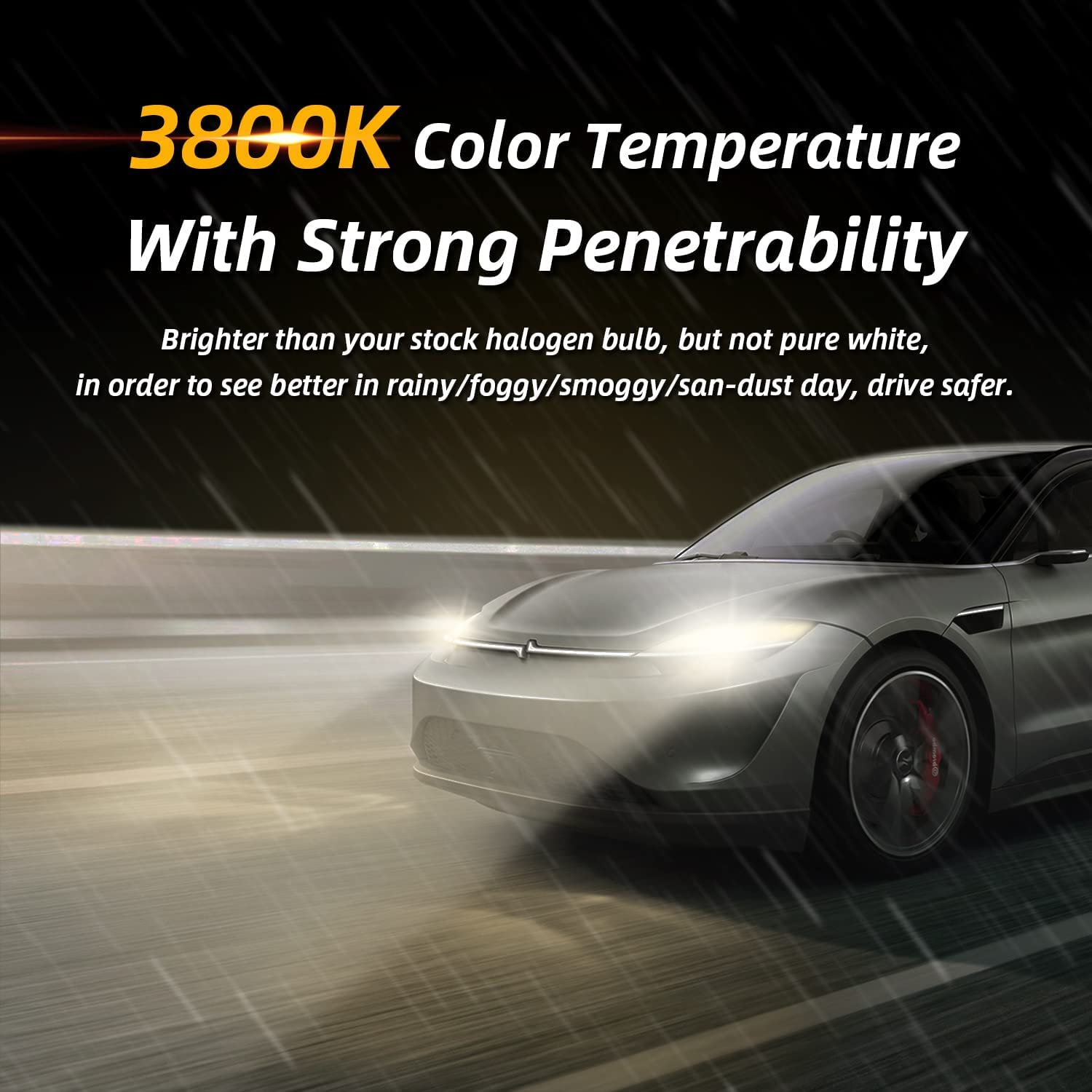 Sinoparcel H11 Halogen Low Beam Headlight or Fog Light Bulb,150% More Brightness Replacement for Standard 55W Bulb,Pack of 2