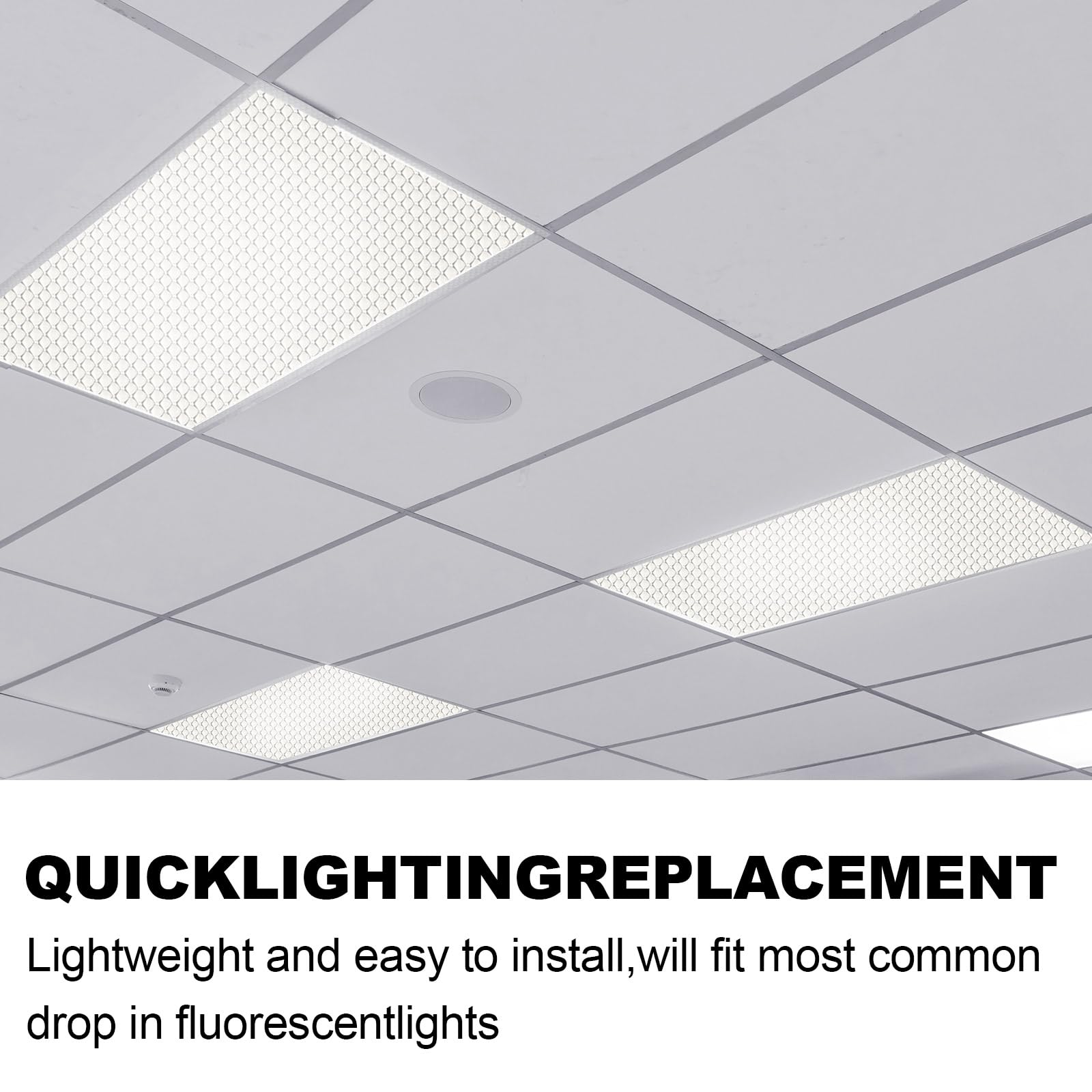 Pangda 6 Pack Replacement Fluorescent Light Covers Lighting Panel Acrylic Cover Flat Sheet Clear Acrylic Prismatic Ceiling Light