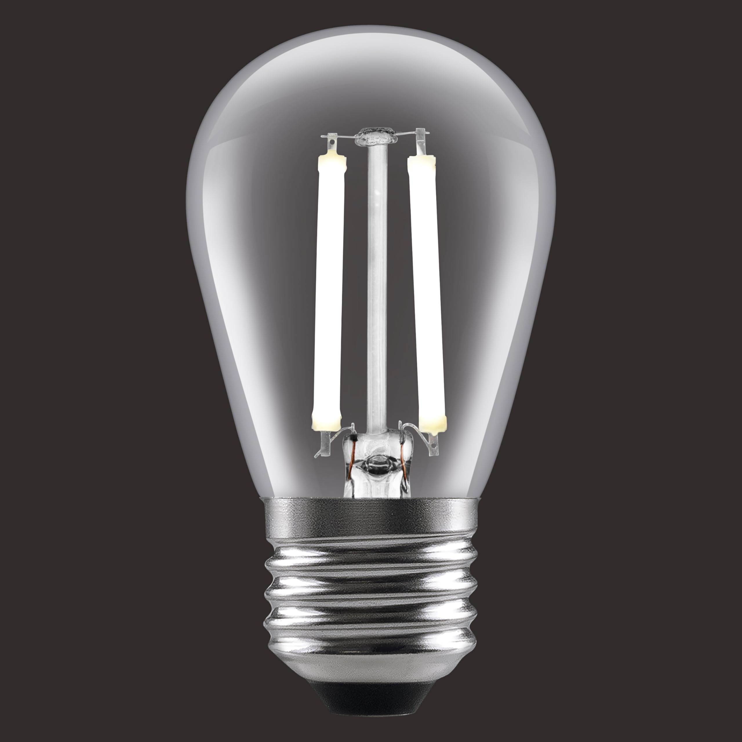 Sylvania S14 Clear Led White Filament Bulb, 2W, Dimmable, 150 Lms, Medium Base, 2700K, Soft White - 4 Pack (42269)