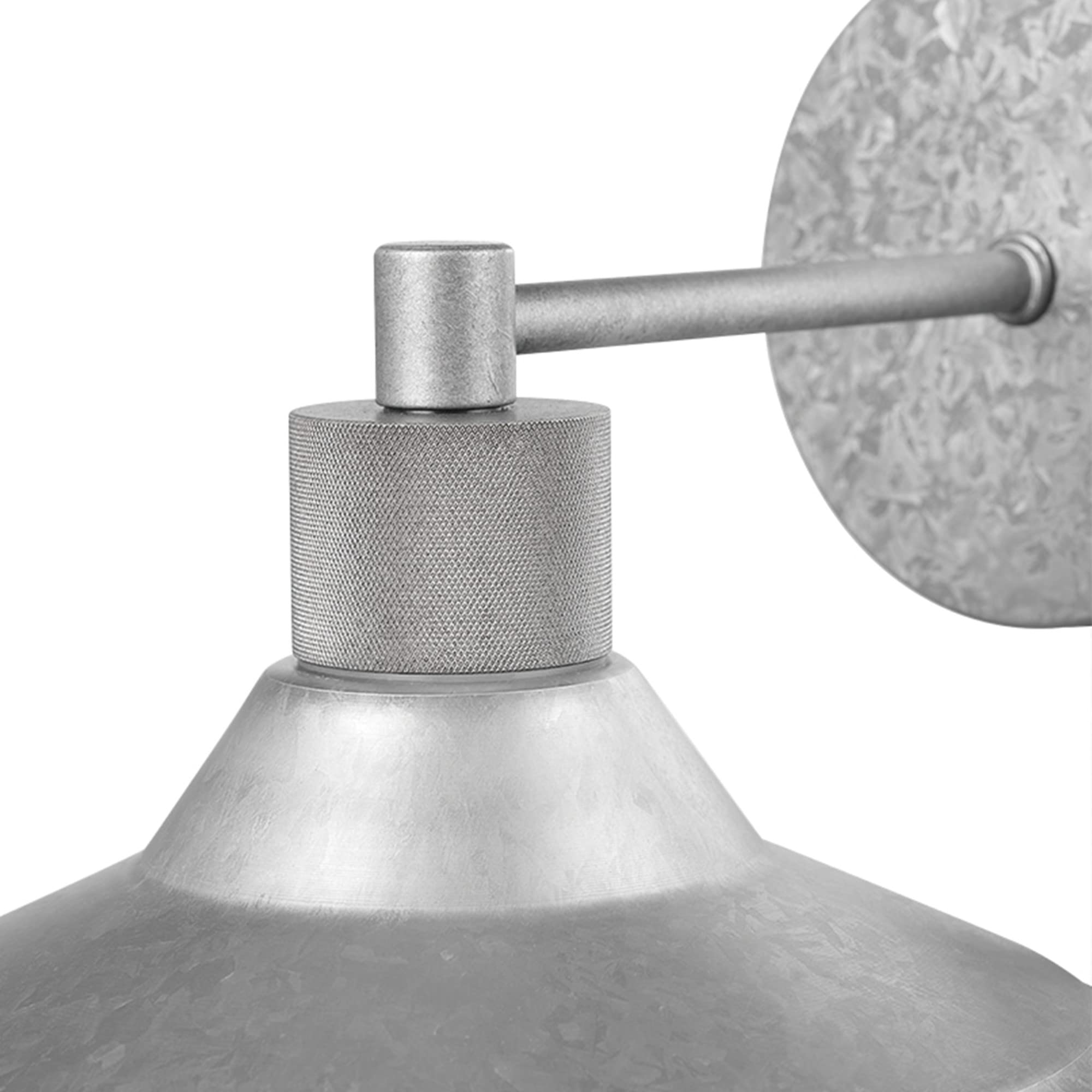 Globe Electric Sutton Wall Sconce - Galvanized Metal, Textured Socket, Indoor/Outdoor, Model 44840