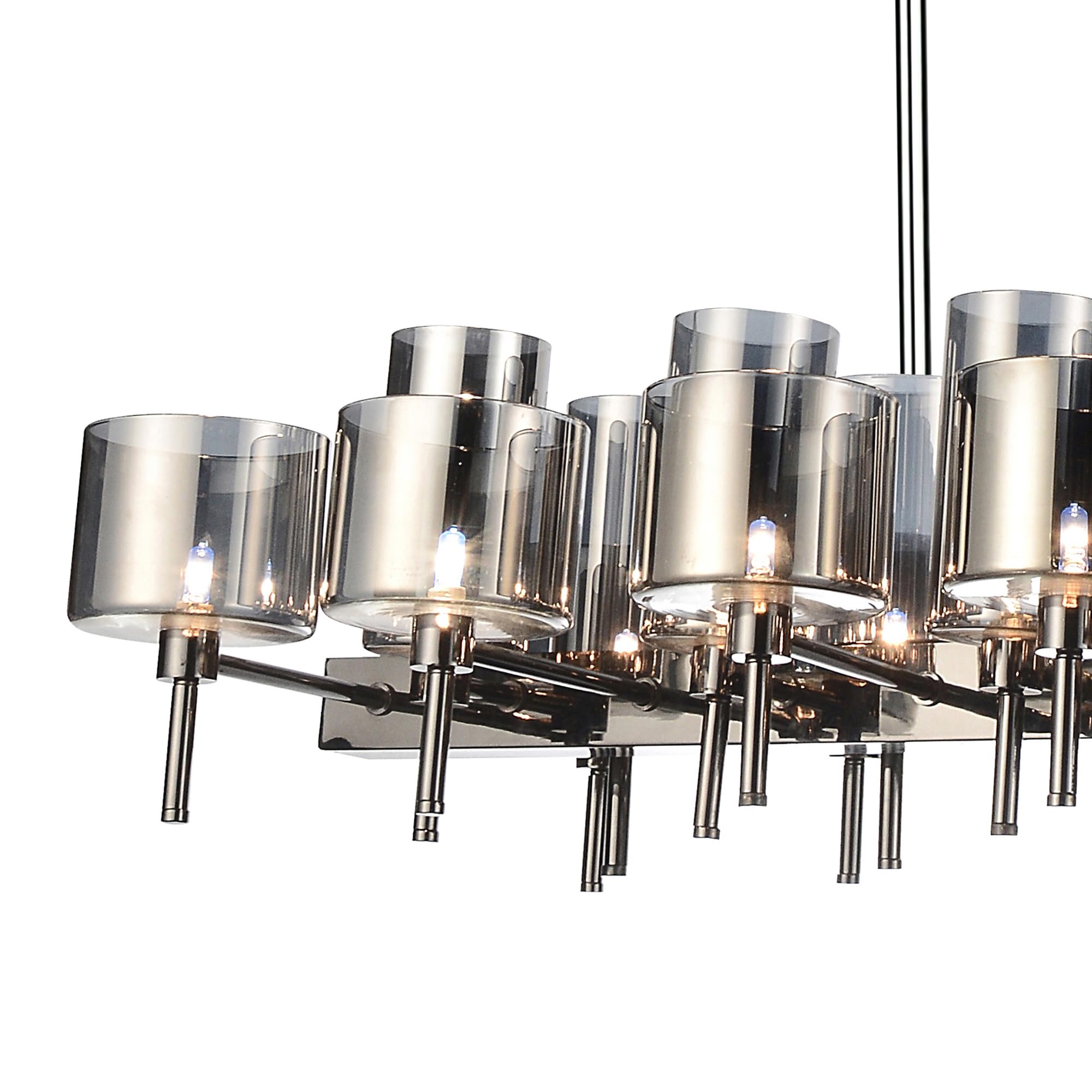 CWI Lighting Montoya 26 Light Up Contemporary Metal Chandelier in Black