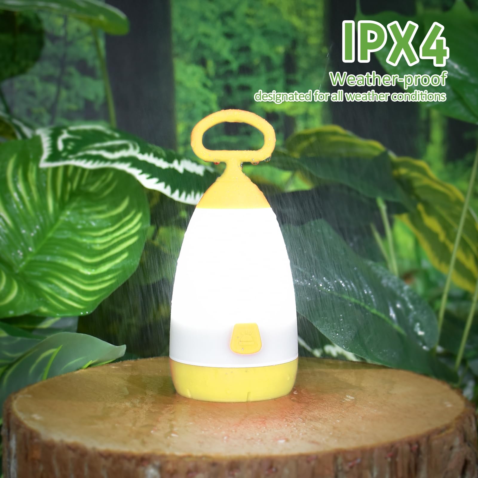 PEPTRONIC Kids Camping Lantern & Night Light Battery Powered, 360 Eye-Safe Light (AAA Included), IPX4 Waterproof with RGB Modes