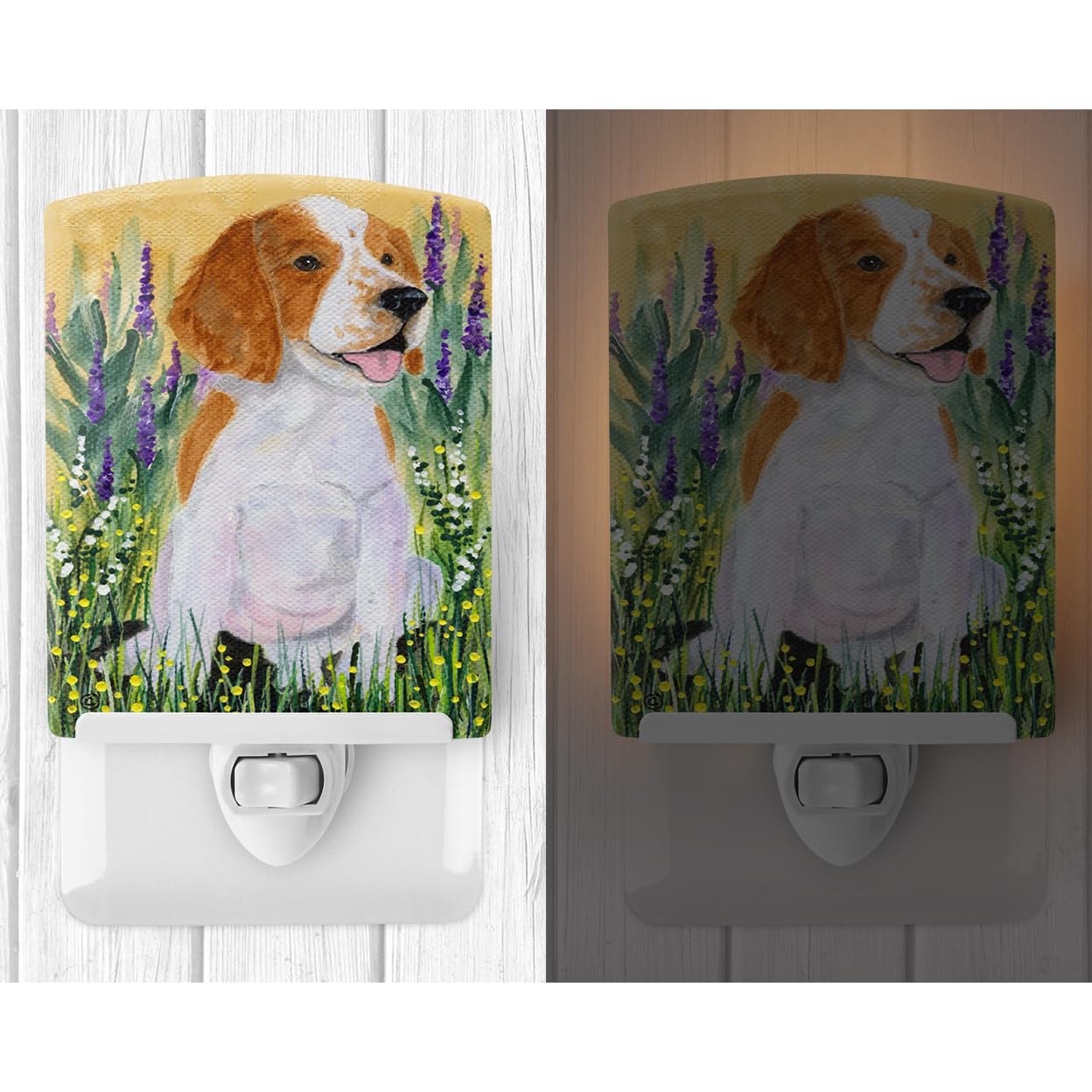 Carolines Treasures Ceramic Night Light, Welsh Springer Spaniel, UL-Certified, 6x4x3in, Multicolor, Model SS8219CNL