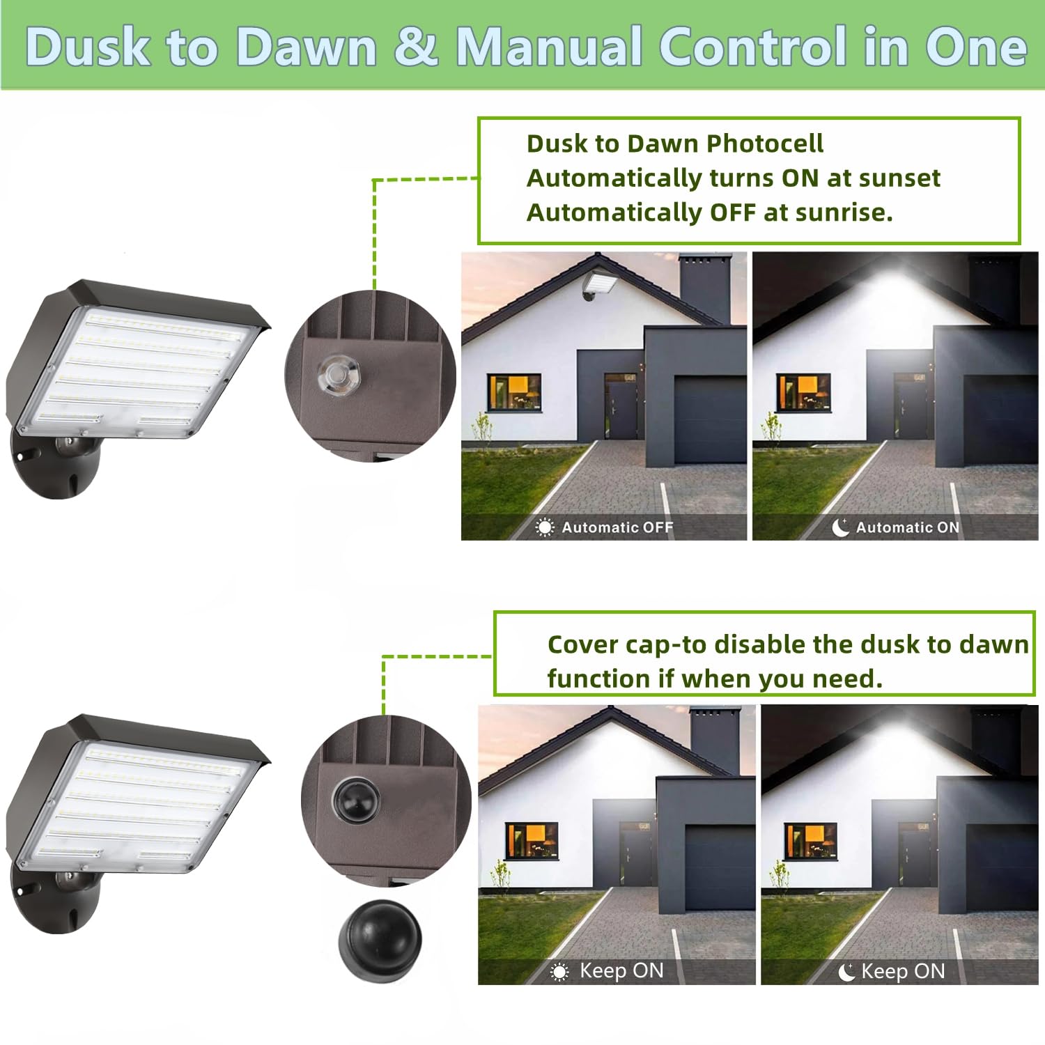 Dusk To Dawn Outdoor 100W Led Flood Light With Knuckle, 14000Lm 1000W Equivalent, 100-277V 5000K Daylight, Etl Commercial Led Flood Light Fixture, Outdoor Security Lighting For Landscape,Parking Lot