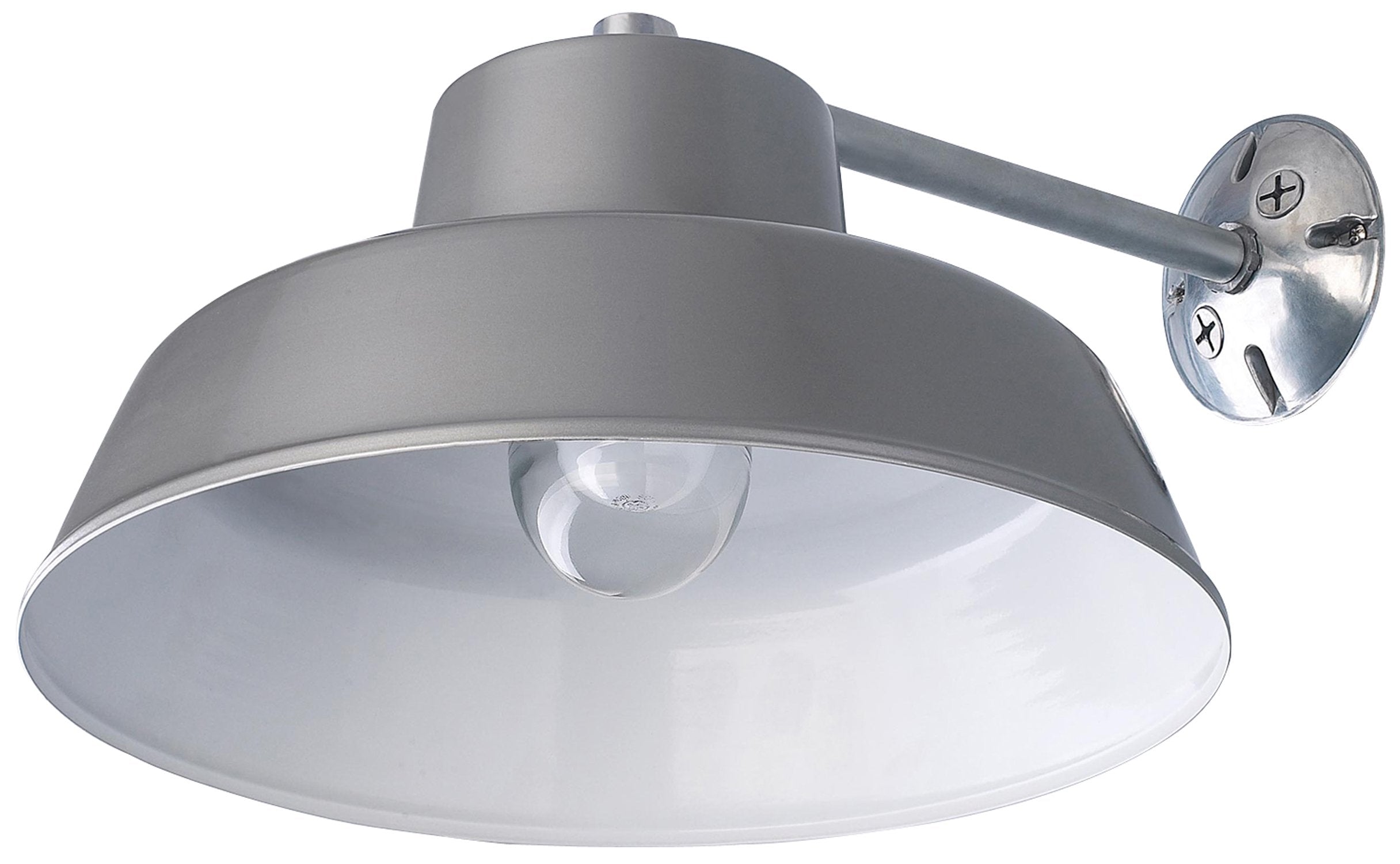 Canarm BL14CWS All Weather Light, 1-Bulb Ceiling/Wall Mount, Clear Glass Globe, Medium Size, Gray