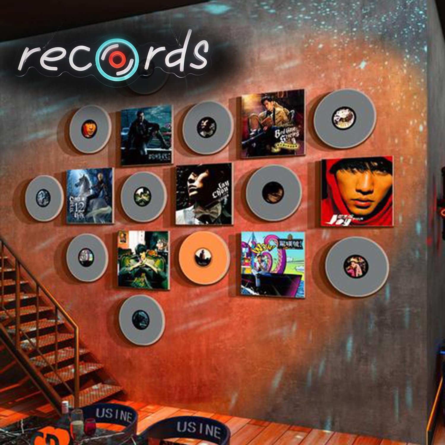 Records Led Sign  Recorder Neon Light  Disc Player Neon Sign  Recording Led Light  Music Show Studio Room Wall Decor  Vinyl Disc Neon Light Bedroom Game Room Wall Art Christmas Birthday Gift