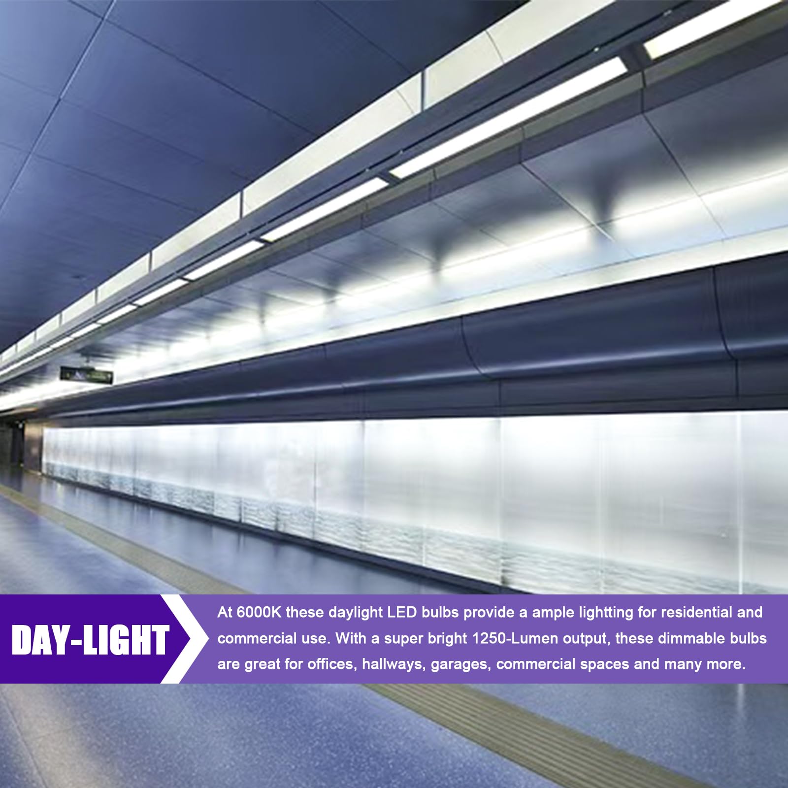 Type B F17T8 Led Replacement, 24 Inch Light Bulb 10W, 2Ft Tube, F20T12 Replacement For Cabinet, Store, Shop, G13 Base Double Sid
