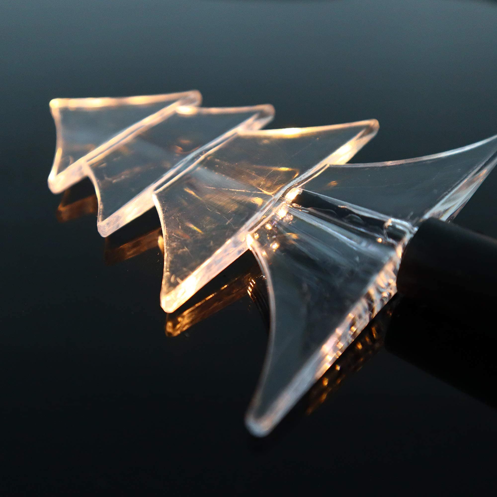 Fuchsun $$$ Christmas Pathway Lights Decorative Garden Display Led Light 5 Pieces Warm White Battery Operated For Indoor And Outdoor Holiday Decoration-Tree