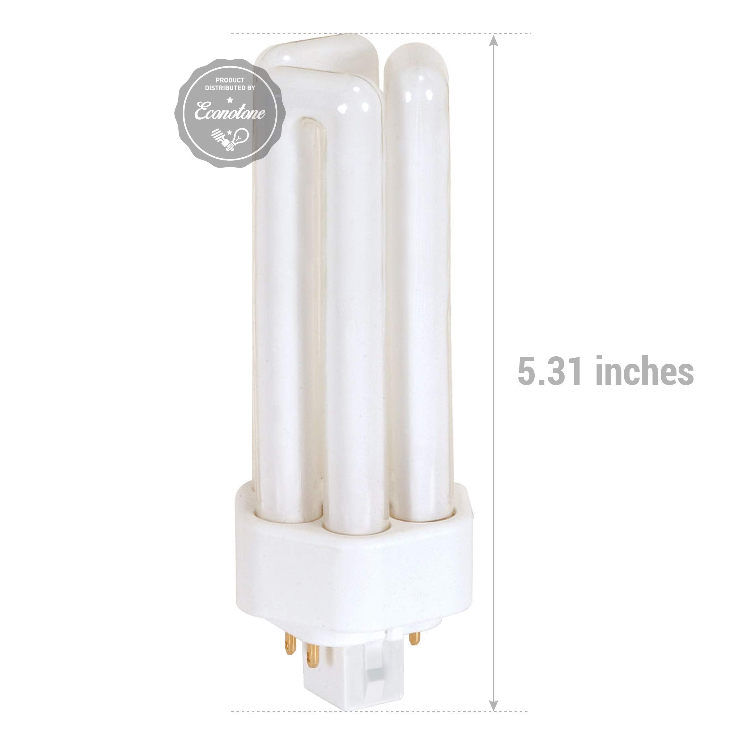 KOR Compact Fluorescent Light Bulb - (Pack of 4) 26W GX24Q-3 Base, 5000K Bright White, Daylight, 4 Count