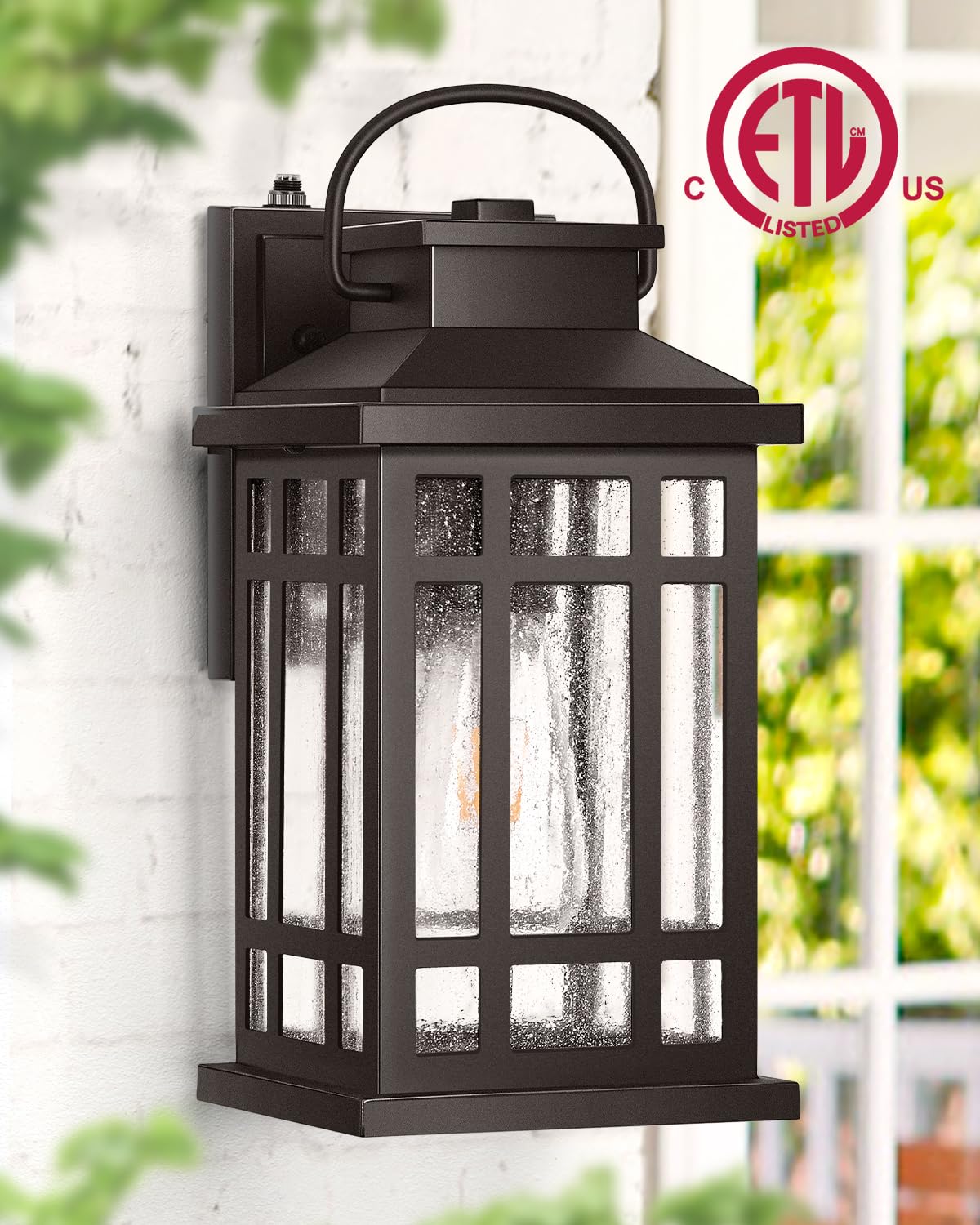 Opaxis Outdoor Light Fixture  Dusk To Dawn Outside Lights For House  Brown Outside Sconce Lighting  Oil Rubbed Bronze Exterior Porch Lights Wall Mount  Modern Outdoor Wall Lantern For Patio Garage