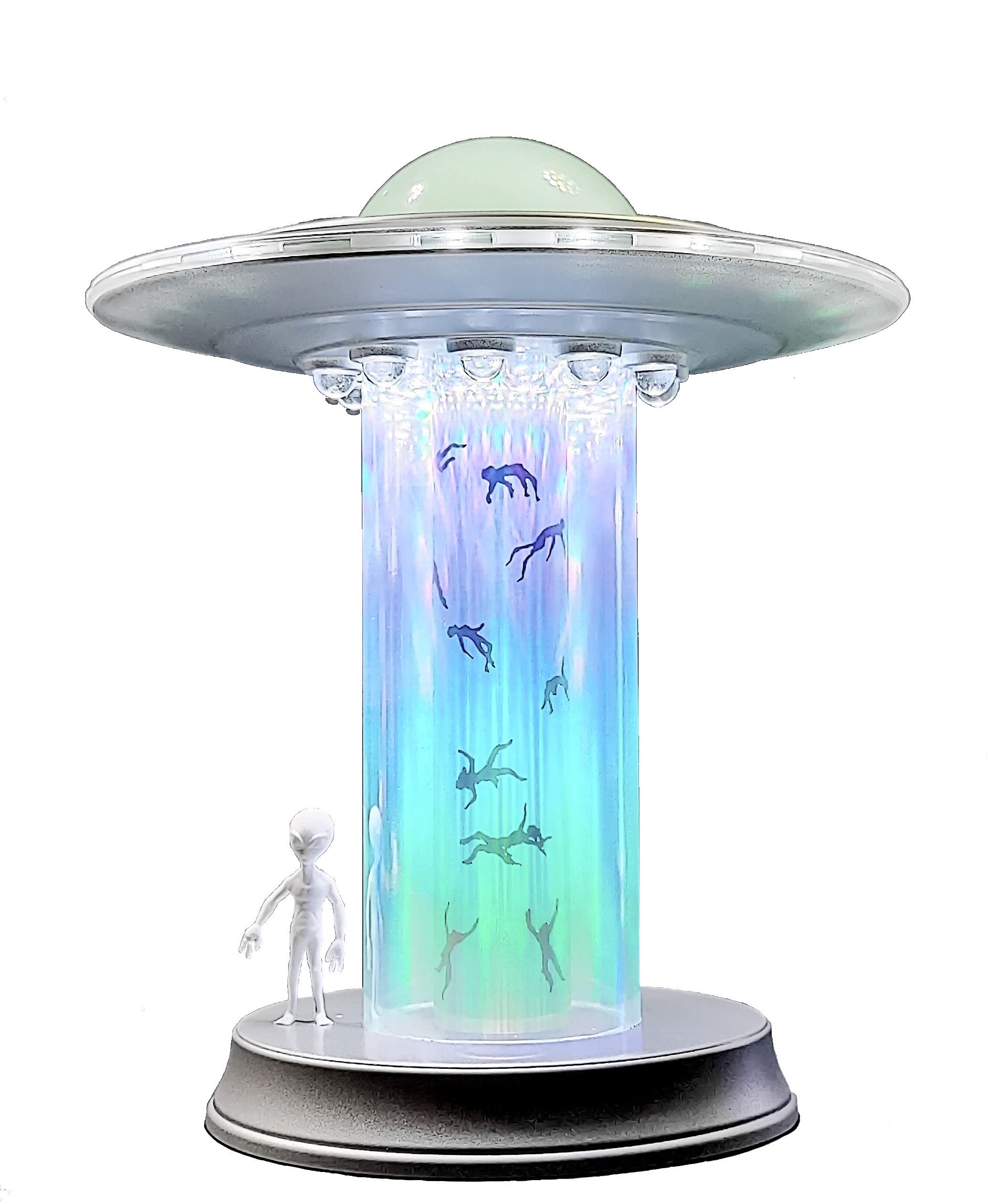 UFO Model Human Abduction Touch Table Lamp LED Alien Encounter Decoration Area 51 Spacecraft Space Lover Holographic D  cor Colo
