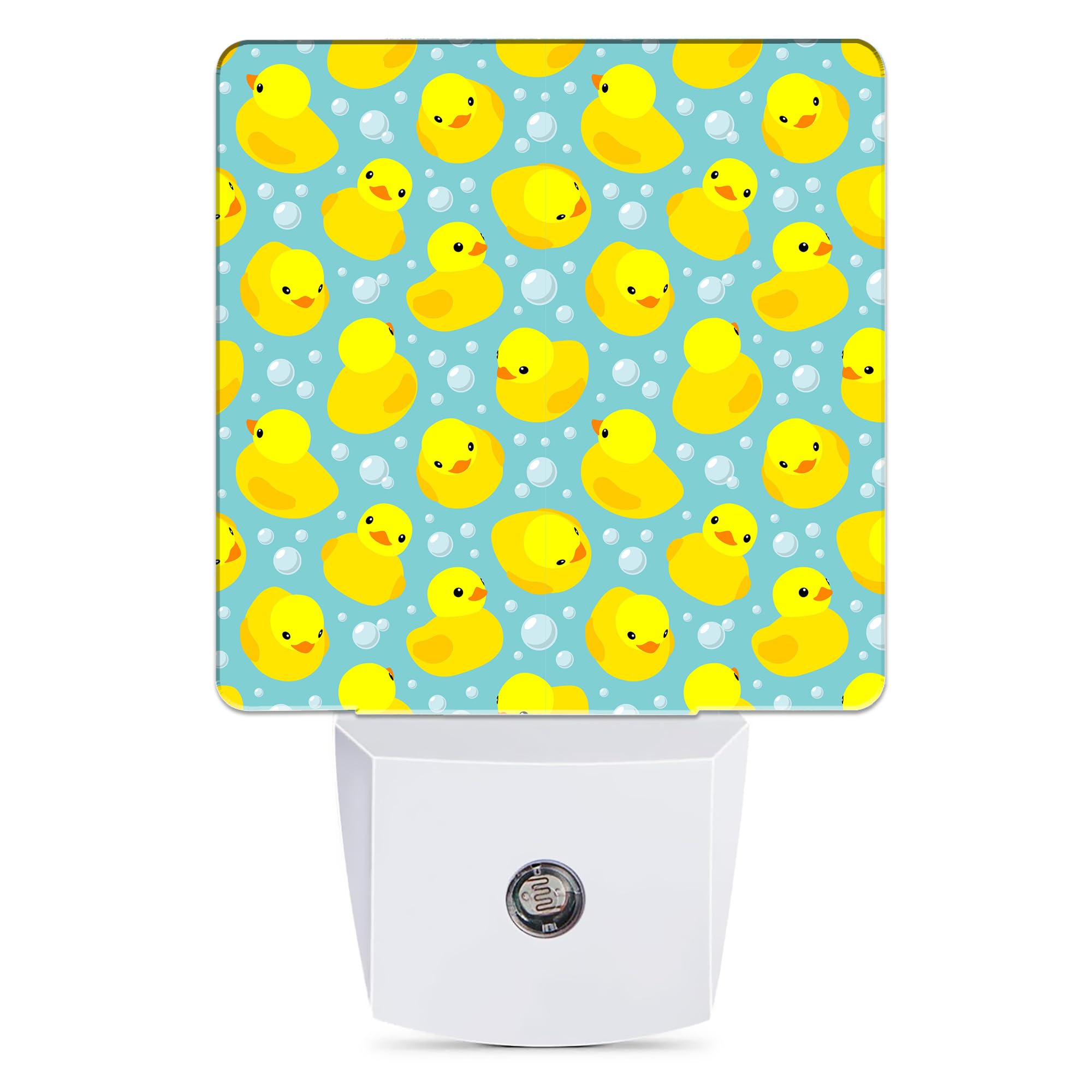 Jopowide Yellow Rubber Ducks Night Light, Dusk to Dawn Smart Sensor Nightlight for Bedroom Bathroom Kitchen Hallway Stairs Hallw