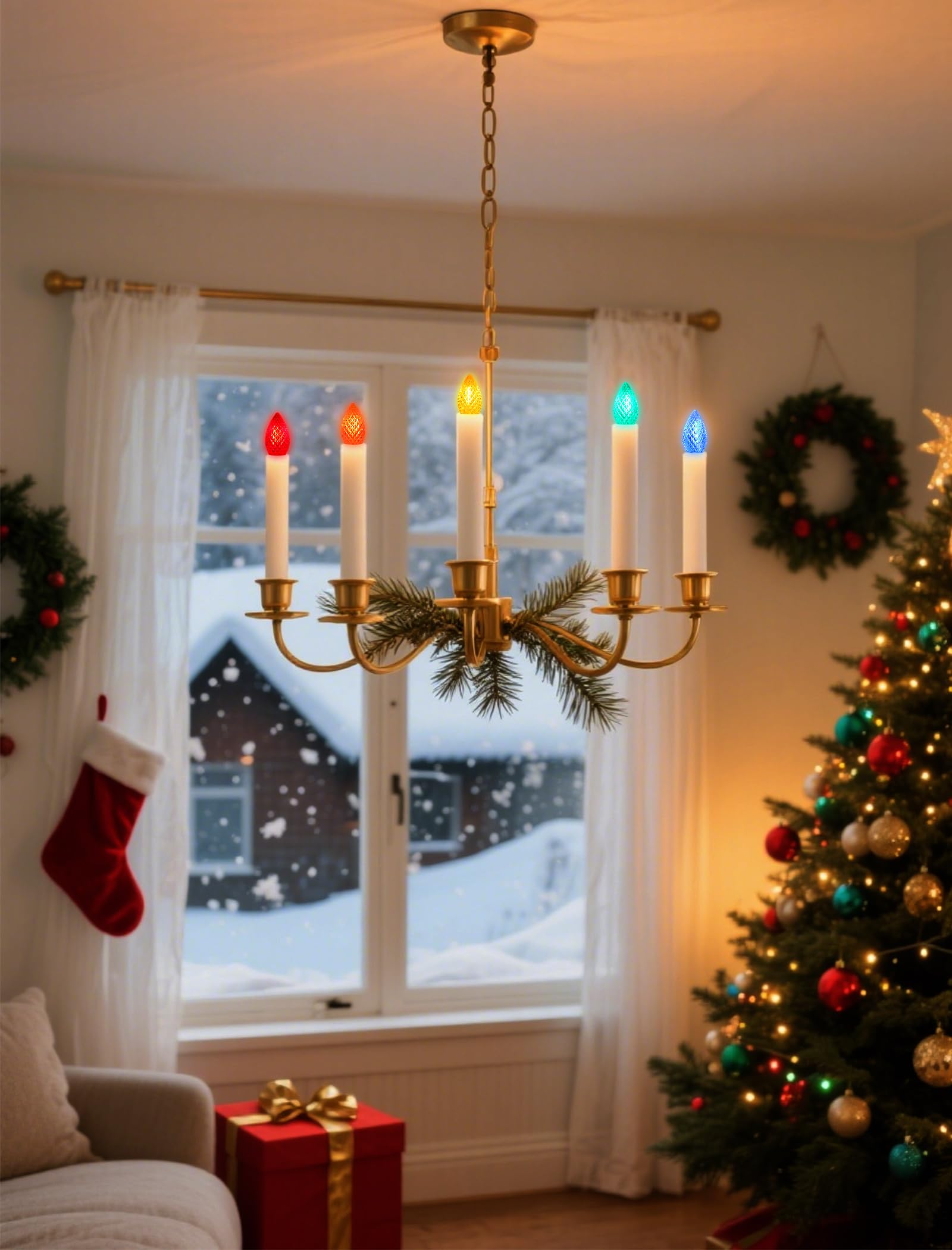 Hobbynors 30-Pack C7 Led Replacement Christmas Light Bulbs  Shatterproof Cool White Bulbs For Outdoor String Lights  0.6W Energy Saving  E12 Base  Modern & Functional Holiday Lighting