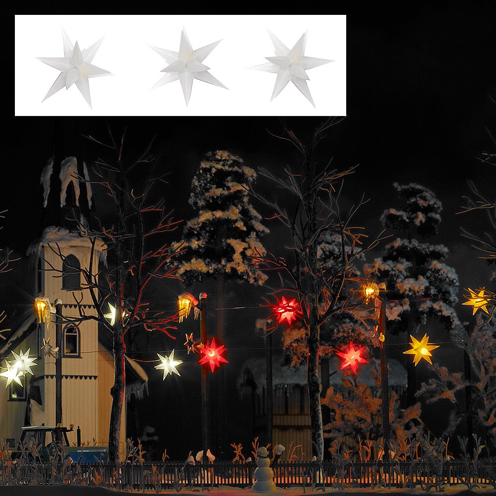 Busch 5414 Illuminated Stars White 3/ Ho Scale Model Lighting