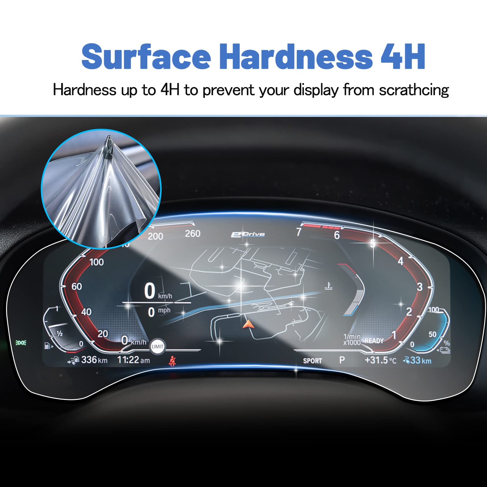 Shaohao For 2023 2024 Bmw X3 Screen Protector, Car Screen Protector For 2022-2204 Bmw X3 G01 X4 G02 12.3&quot; Touchscreen Protector 2024 X3 X4 Digital Instrument Cluster Cover X3 X4 2023 2024 Accessories