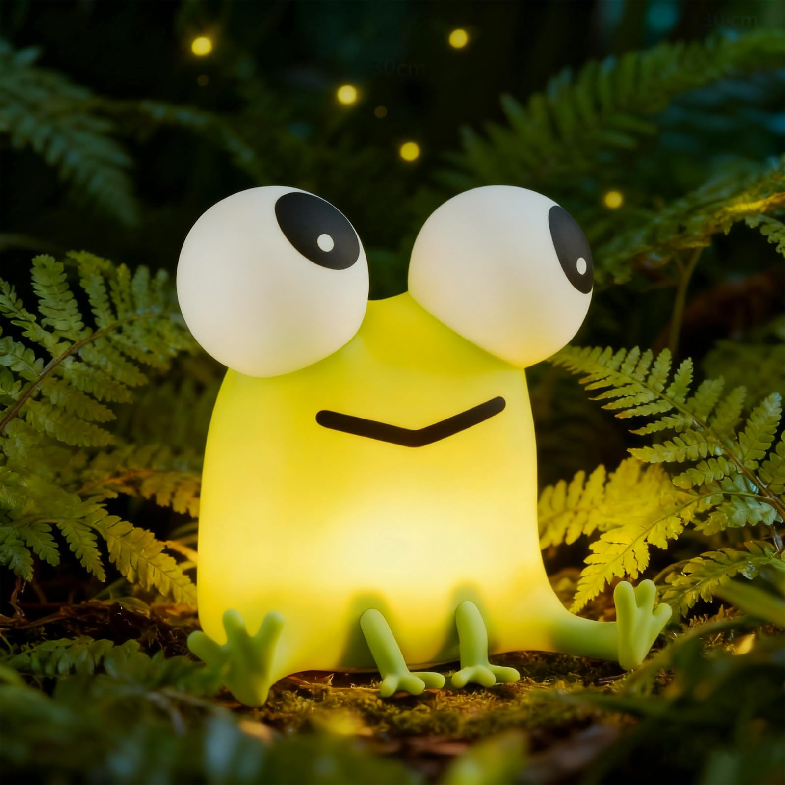 AINEEU Cute Frog Night Light, Squishy Silicone Animal Lamp for Kids, Dimmable Rechargeable LED Bedside Light with Timer, Kawaii 